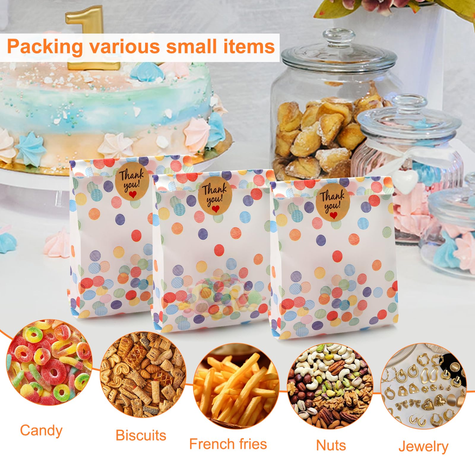30 Sacchetti Regalo Di Carta Colorati + 48 Adesivi – Perfetti Per Festa Compleanno Natale