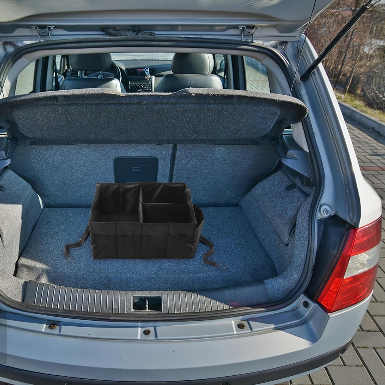 CALLARON Polyester Boîte de Rangement Pliable, Noir pour Coffre de Voiture