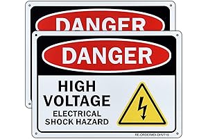 DANGER High Voltage Sign 2 Pack