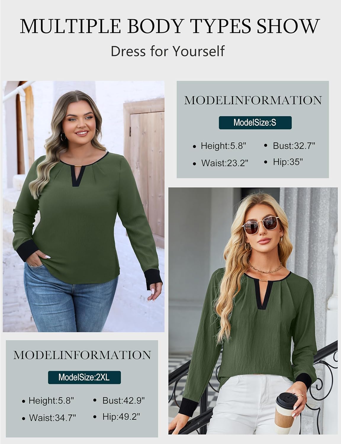 Blooming Jelly Womens Business Casual Long Sleeve Tops Color Block Fall Outfits 2026 Dressy Basic Work Shirts - Image 5