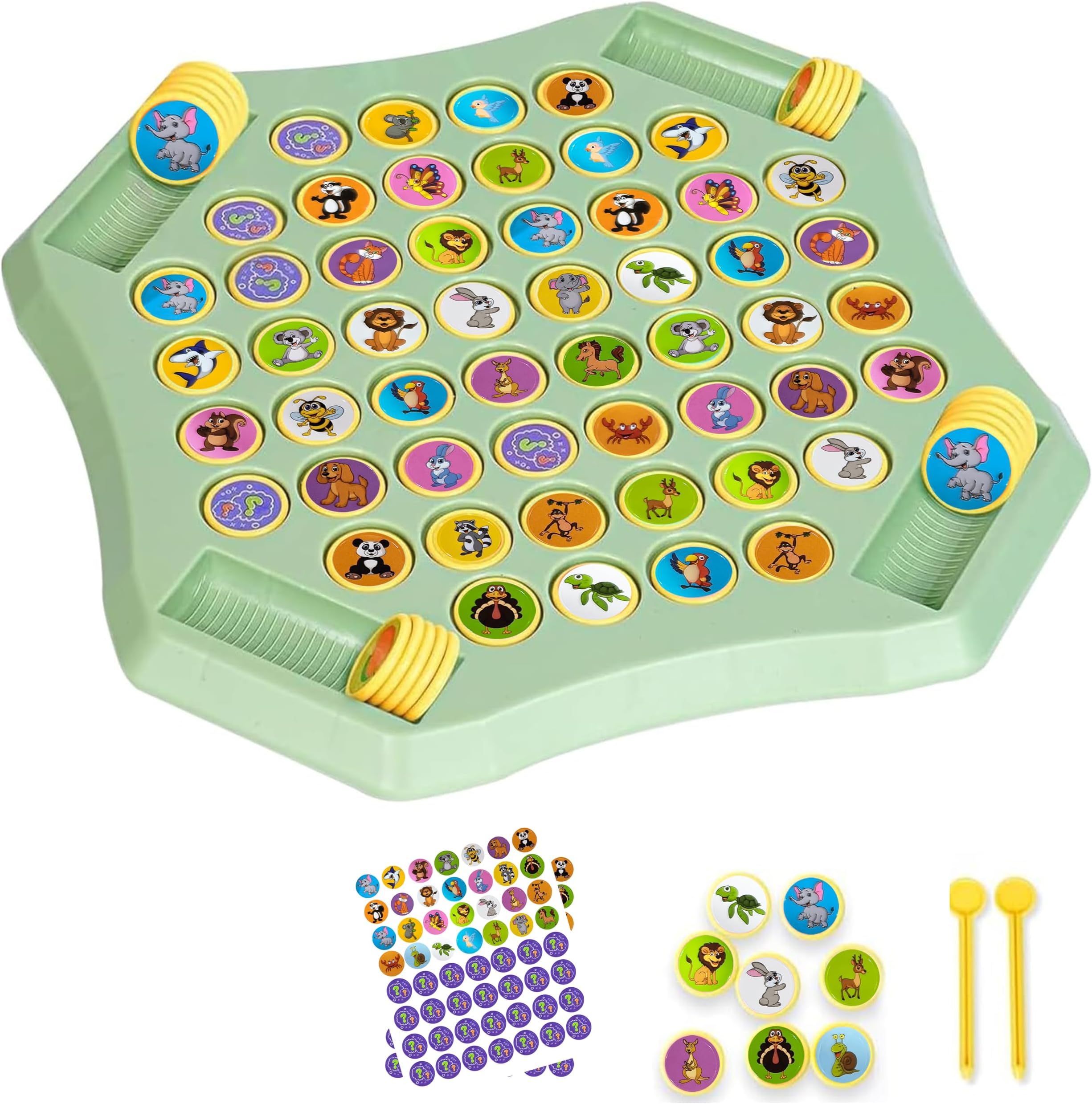 Improve your memory! Brain Teaser Game [Animal Pattern] 52 Pieces | Board Game for Children and Adults and Seniors | Improves Focus and Cognitive Functions