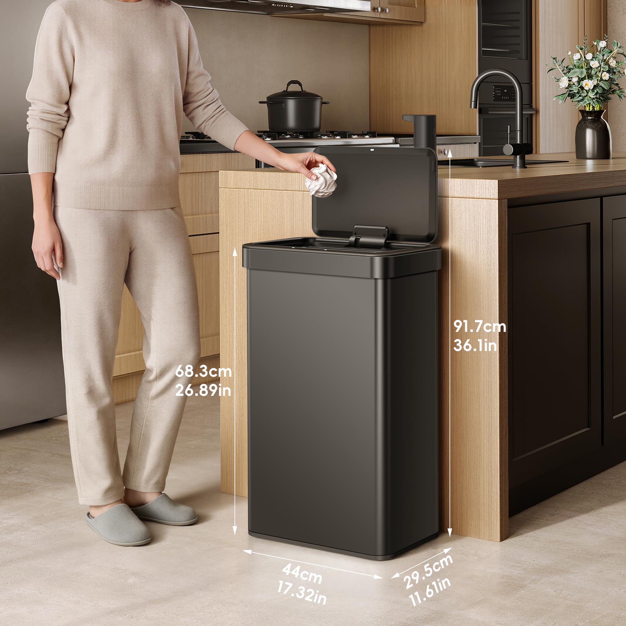 Eko Sensor Mülleimer 2 Fächer 30L – Bild 11