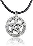 Colgante para hombre con pentáculo o pentagrama sobrenatural, brujería,...