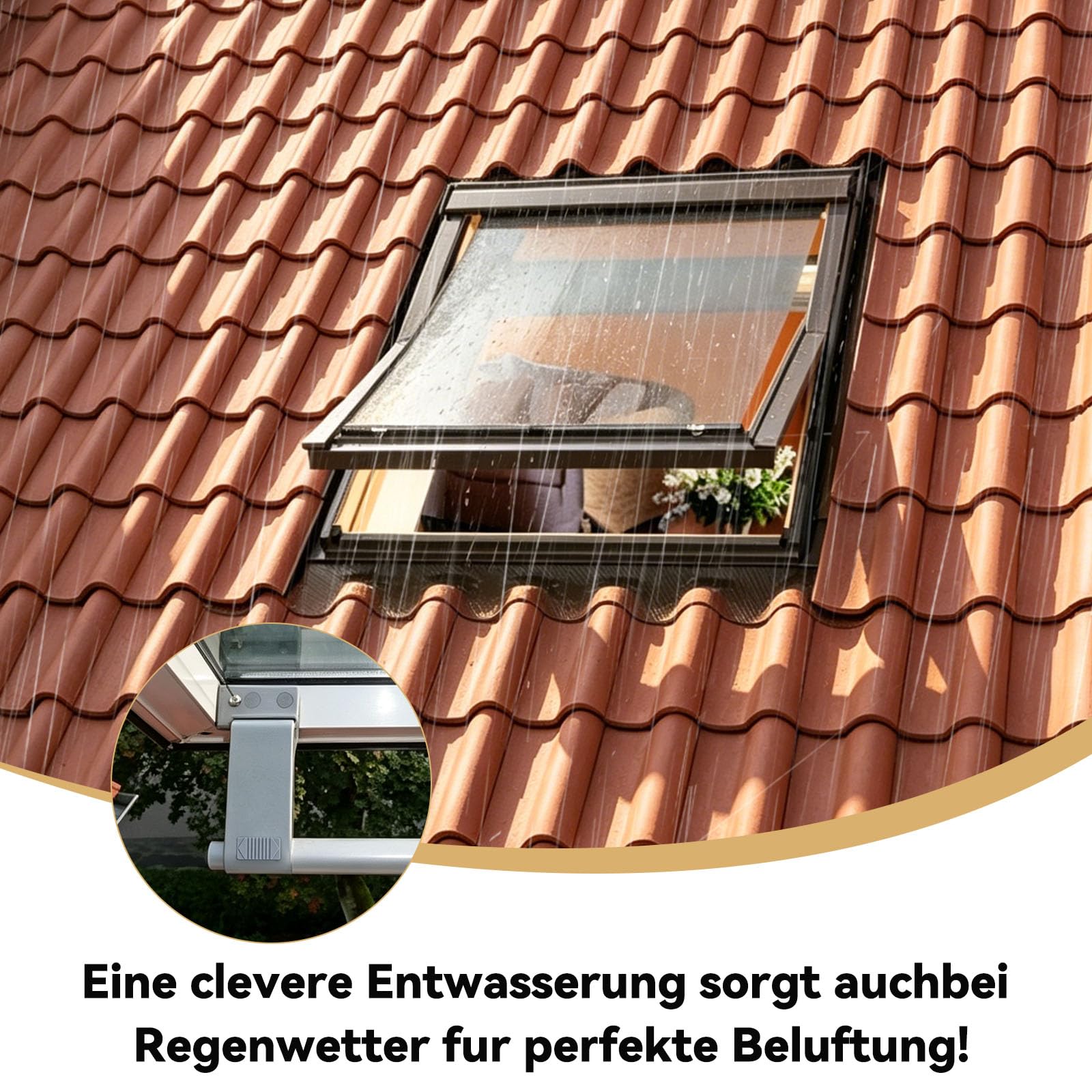 Griffmechanik-Set für Braas/Dörken-Atelier Dachfenster BA/DA - Komplettes Ersatzteil für Griffkonsole in Grau - Passend für Atelier-Fenster ab 1992
