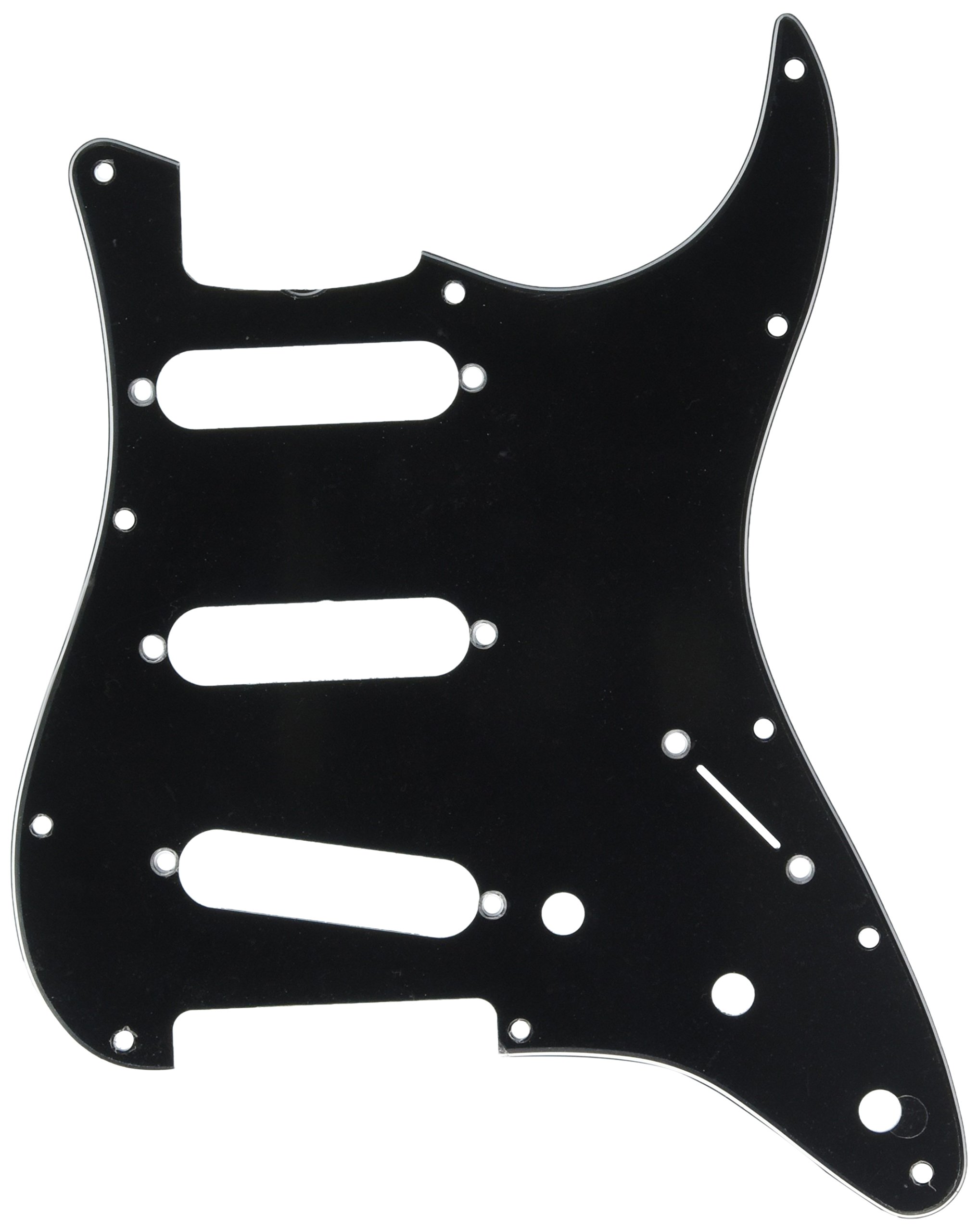 Fender 60s Vintage Mount 11 Hole 3 Ply Stratocaster Scratchplate/Pickguard (Bla…