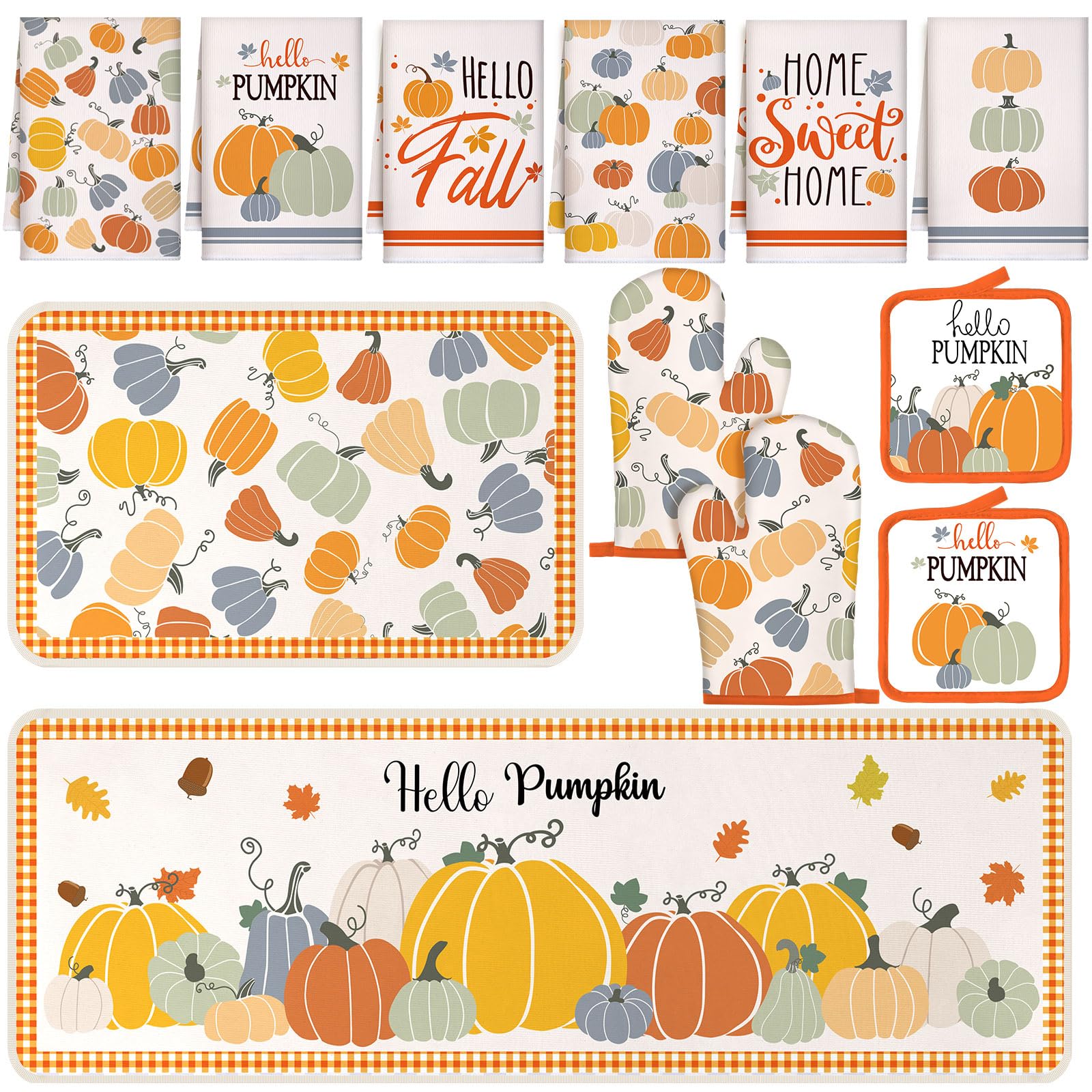 Fall Pumpkin Kitchen Decor Set - Cozy Cooking! -10