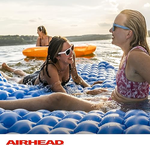 Miniatura 6 de Airhead Air Island, flotador inflable grande del lago, varios colores disponibles