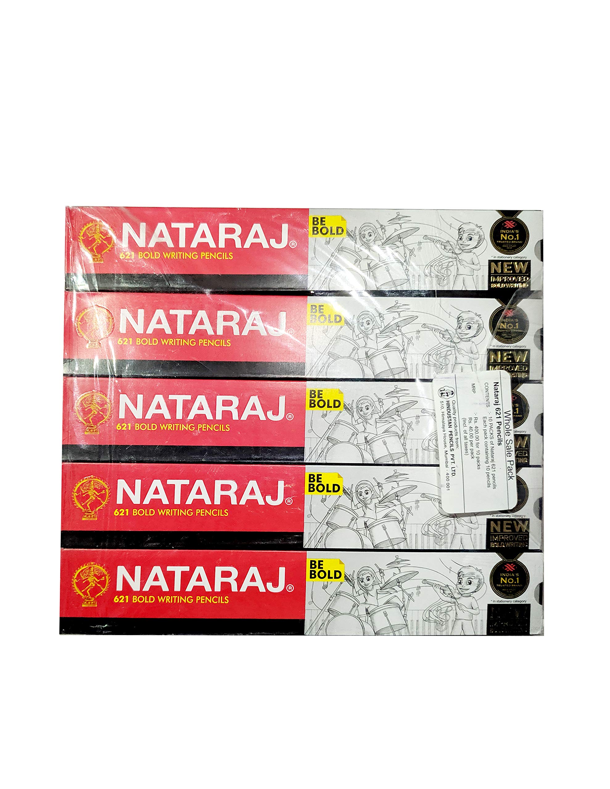 Nataraj 621 Writing Pencil Pack Of - 5 (50 Pencils), Ink black (B01M0VSVNV) Amazon Price History, Amazon Price Tracker