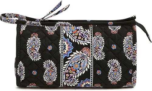 Miniatura 18 de Vera Bradley Bolsa organizadora de maquillaje cosmético trapecio de algodón para mujer Cuarzo rosa