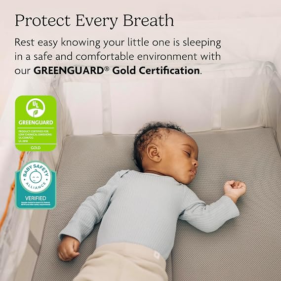 UPPAbaby Remi Playard | Deluxe 3-in-1 Portable Playard, Bedside Bassinet + Travel Crib| Mesh Bassinet, Mattress, Organic Cotton Mattress Cover + Storage Bag Included | Charlie (Sand Melange)
