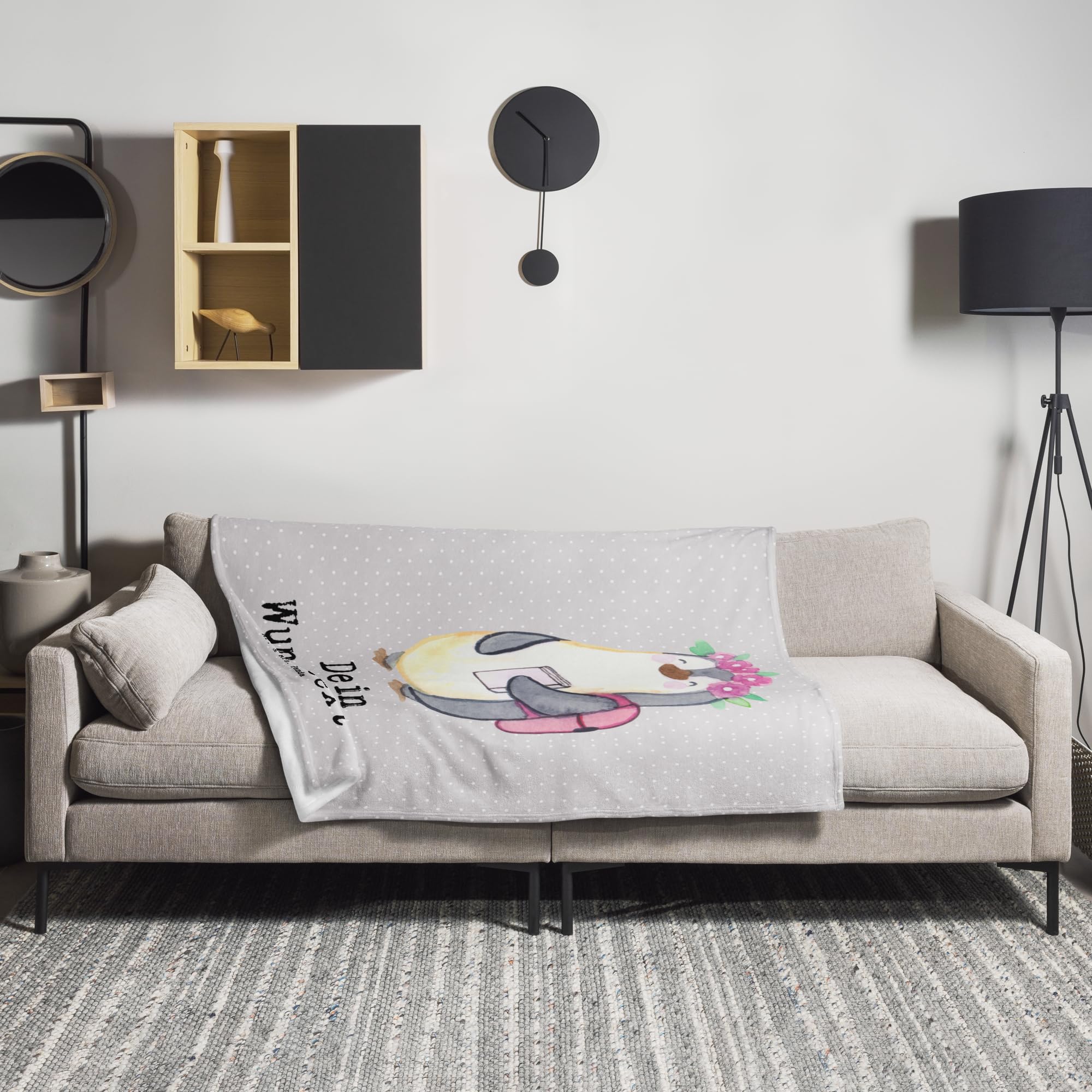 Mr. & Mrs. Panda Kuscheldecke personalisiert Pinguin Beste Tochter der Welt - Personalisierte Geschenke, Mutter, Dankeschön, für, Vater, Fleece Decke, Familie, mit Namen, Kinder, Personalisierbare