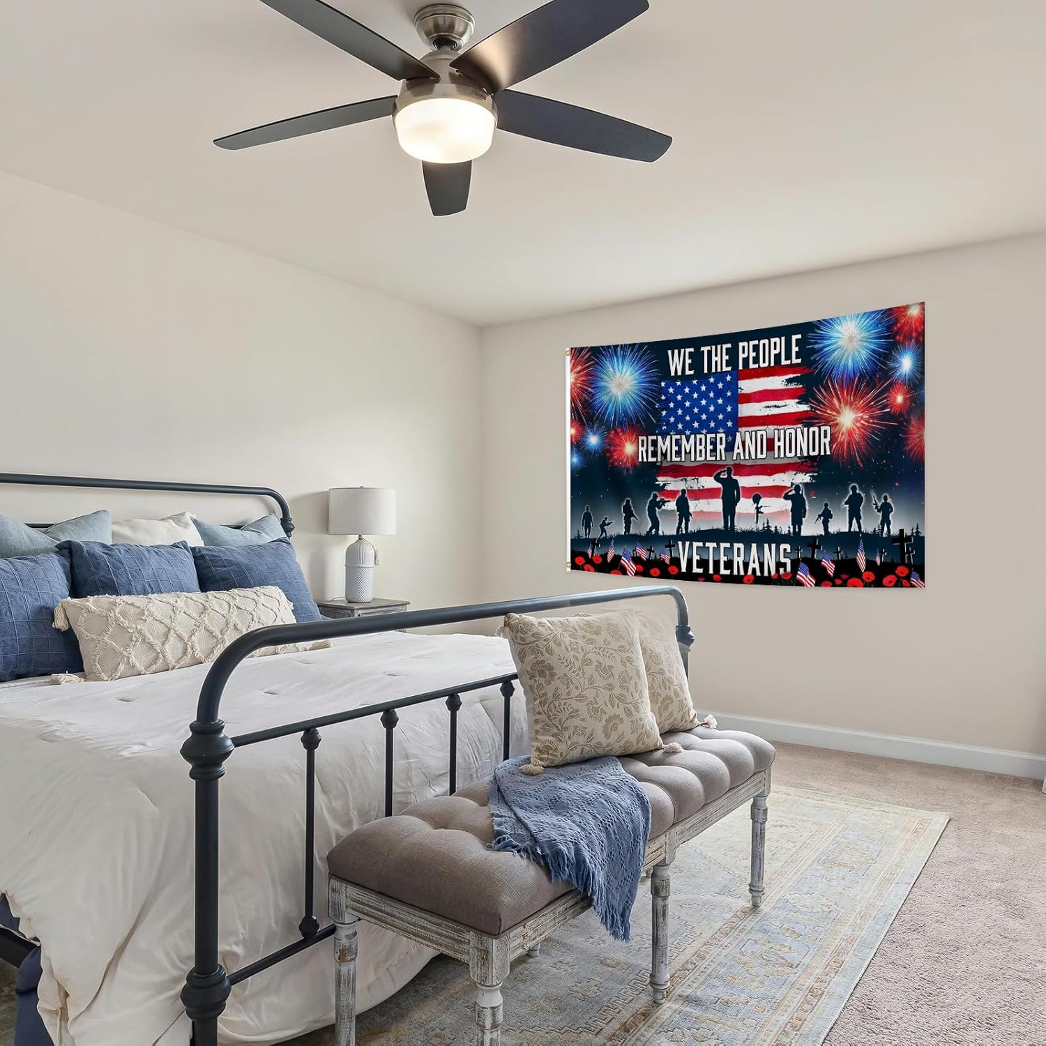 Veterans Day Flag 3x5Feet Patriotic Decorations, 4th of July Independence Day Veterans Day Memorial Day Soldier Flag for Outdoor Yard Patriotic Holiday Banner Gift - Image 7