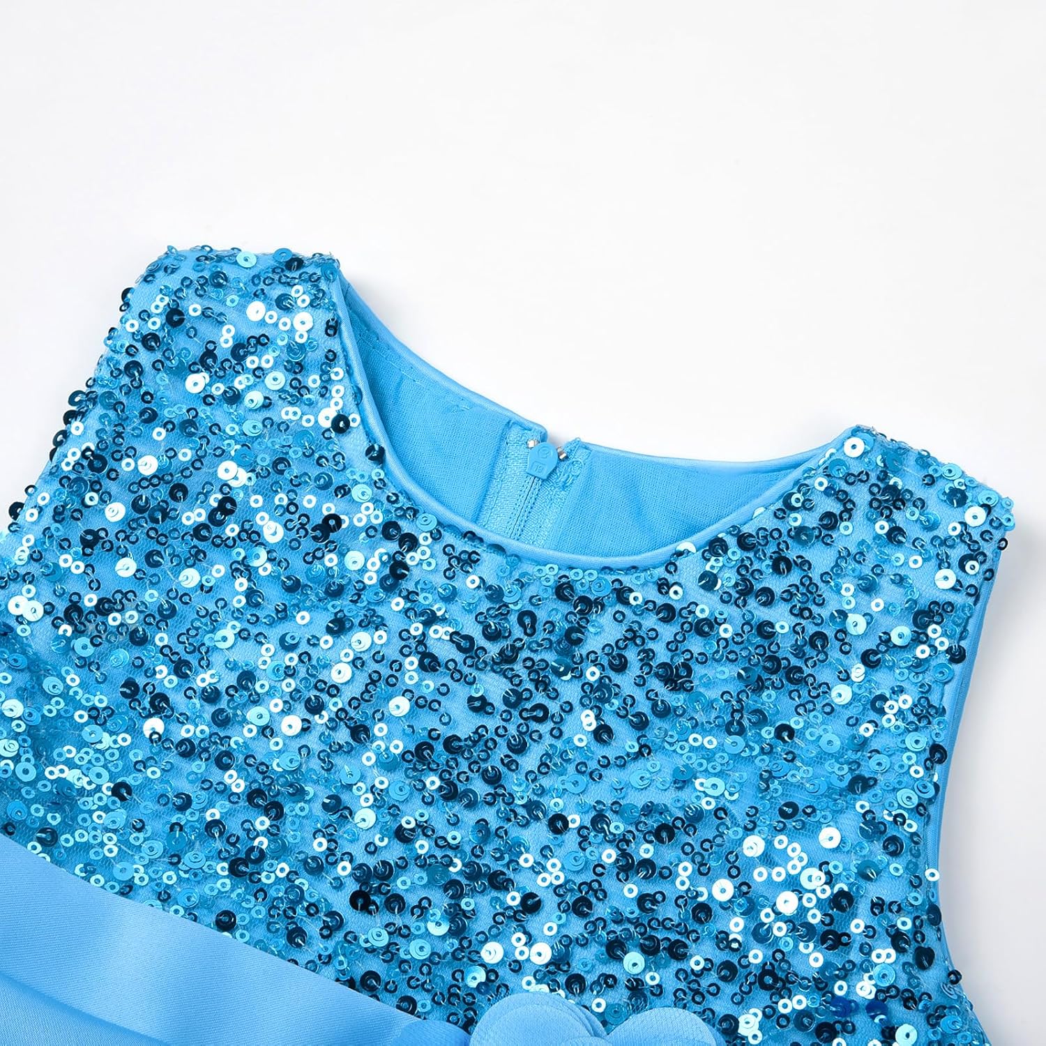 JerrisApparel Flower Girls Sequin Dress Rainbow Tutu Birthday Party Dress Pageant Gown - Image 4