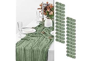 Pesonlook 24 Pack Table Runner Bulk, Sage Green