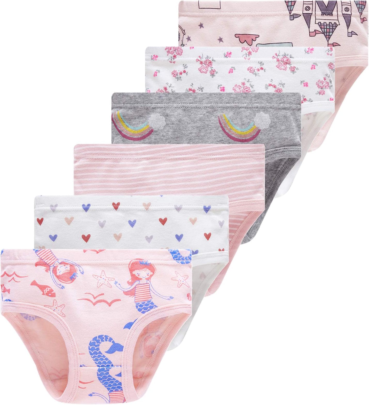 Winging DayGirls' Pure Cotton Panties Soft Underwear