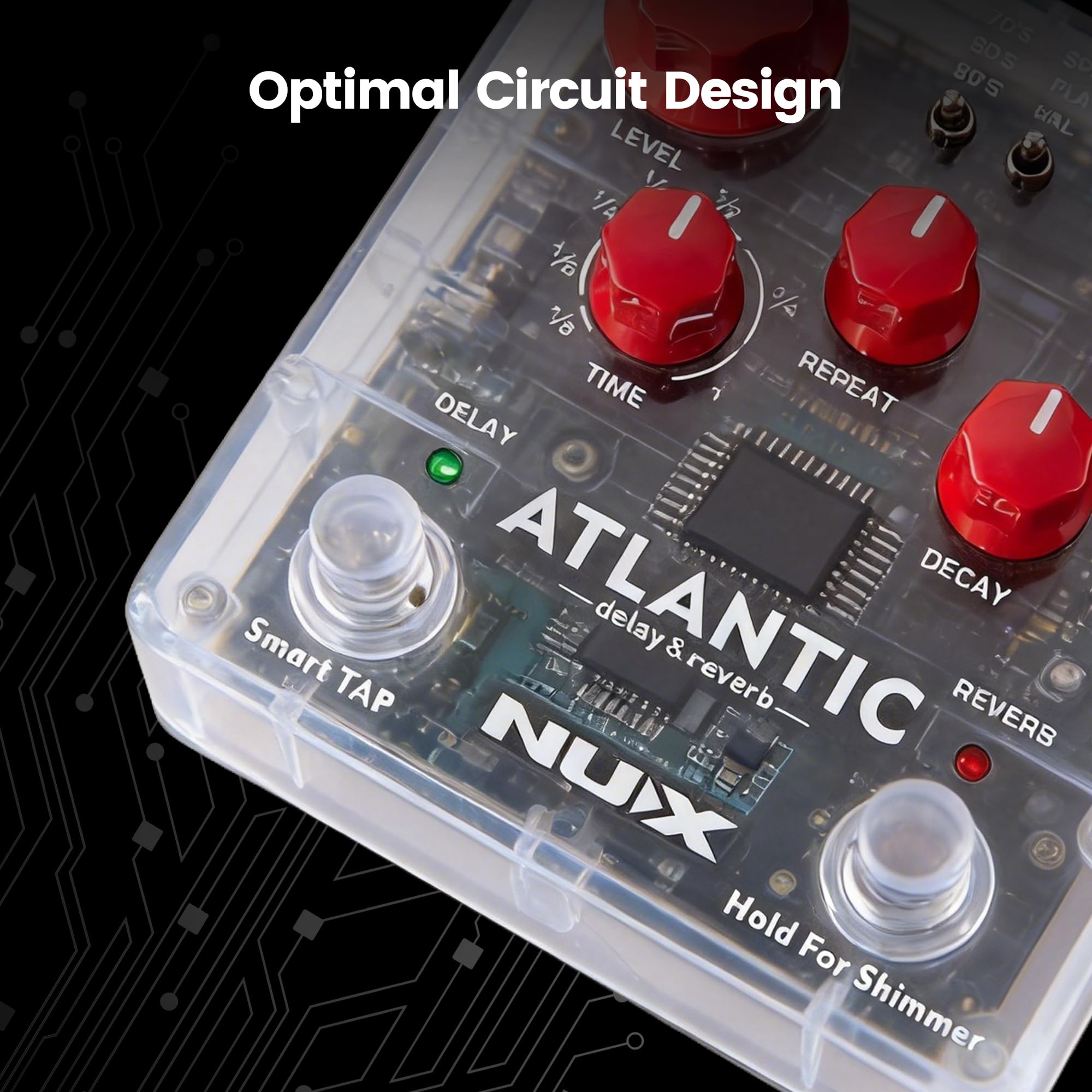 Amazon.com: NUX Atlantic Multi Delay and ReverbPedal with Inside