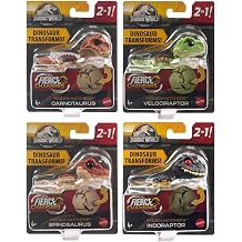 Mattel Jurassic World Fierce Changers Hidden Hatchers  2-in-1 Transforming Dinosaur Figures, Ages 4+ HLP00-999C