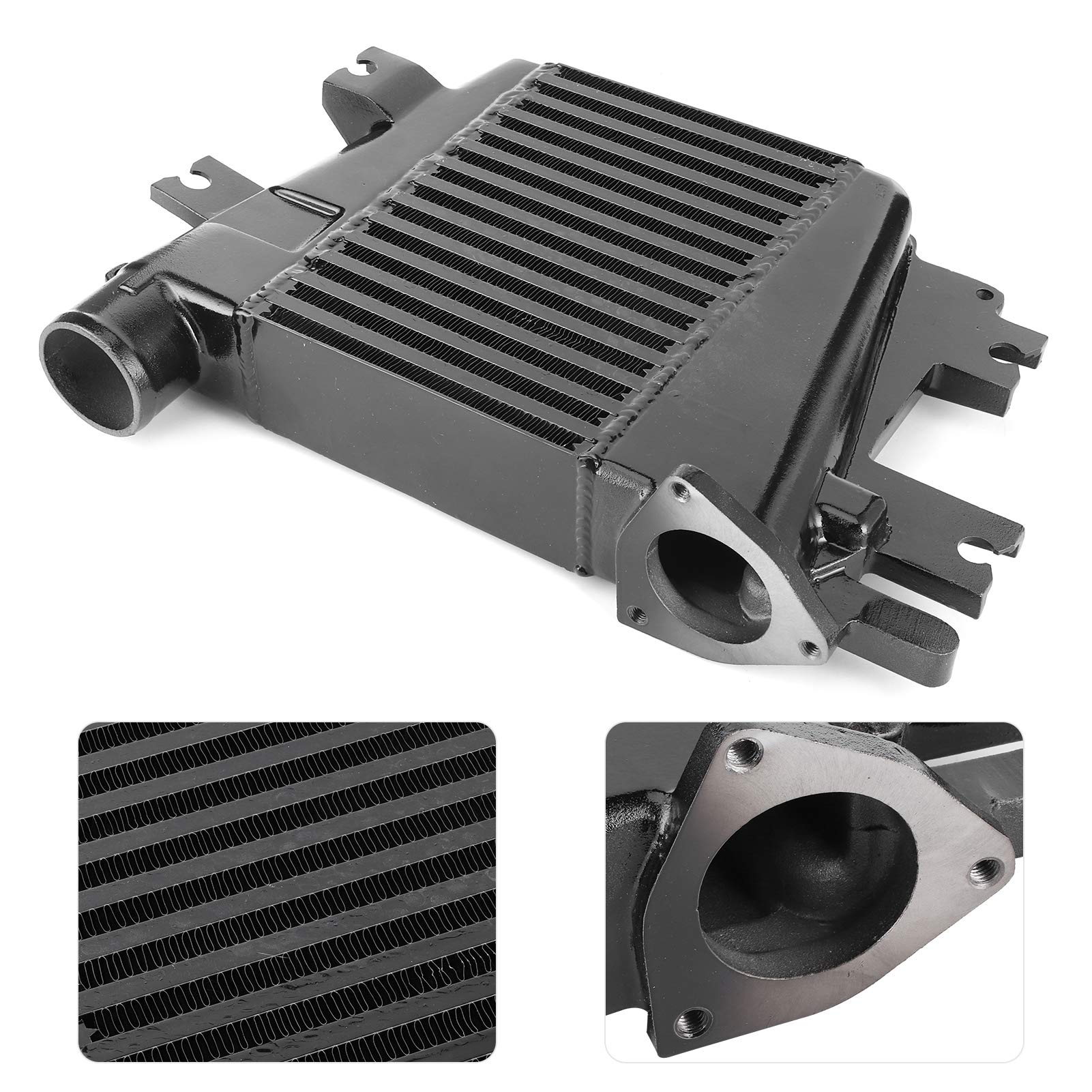 Acouto Intercooler turbo, prestazioni elevate, installazione semplice, universale per GU Y61 ZD30 3.0L, lega di alluminio T -6061, nero