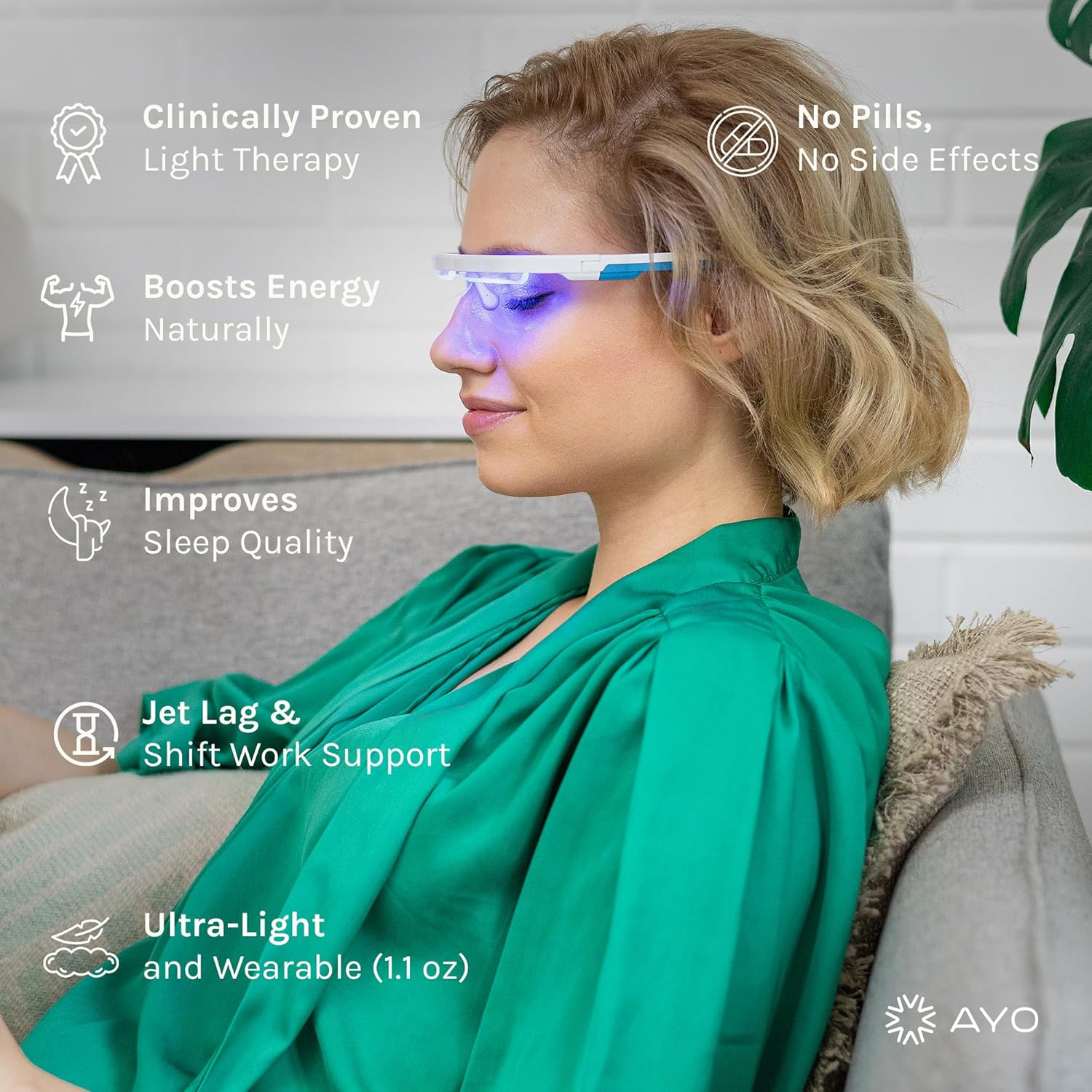 Premium Blue Light Therapy Glasses | Sleep Better, Boost Energy, Improve Mood | Portable Light Therapy Lamp | Circadian Rhythm Disruptions Linked to Sleep Problems, Winter Blues, Low Energy - Image 7