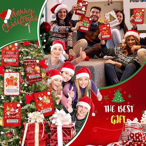 Miniatura 5 de 60 Pcs Christmas Money Holder for Cash Bulk Christmas Santa Snowman Cards Money Holder Ornaments with Plastic Cover Holiday Gifting Funny Xmas Cash