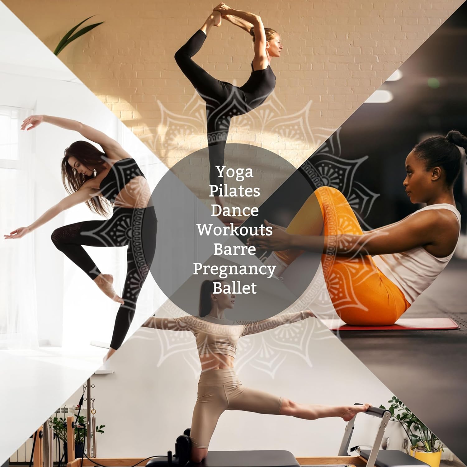 Winterlace 3 Pairs Pilates Socks Womens Yoga Cotton Grips Non Slip Dance Ballet Barre - Image 6