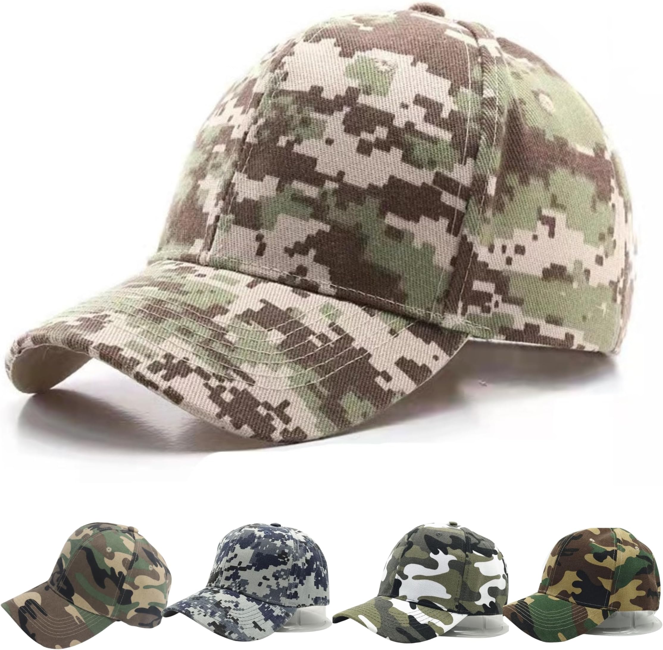 Camouflage Baseball Cap Army Military Camo Hat Camouflage Outdoor Sports Cap Camo Tactical Cap Hunting Fishing Hat for Men Women