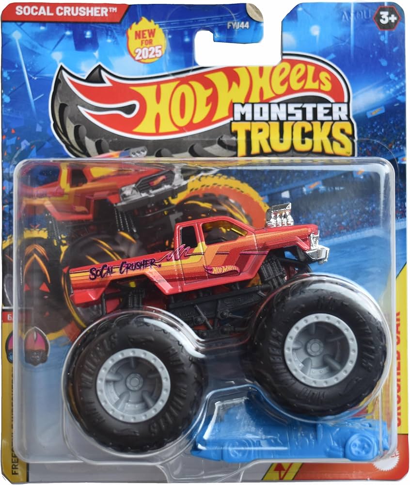 Amazon.com: Hot Wheels Monster Trucks SoCal Crusher, Freestyle