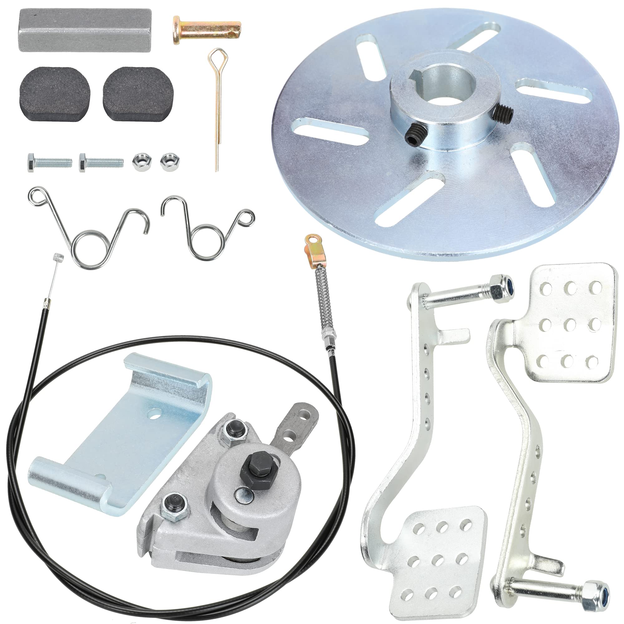 GREHUA Go Kart Brake Kit Compatible with Manco 9598 9597 Carter Yerf Dog, Mechanical Disc Brake Caliper with Go Cart Pedal kit for Predator 212 196cc 6.5hp Go Kart Parts with Bracket