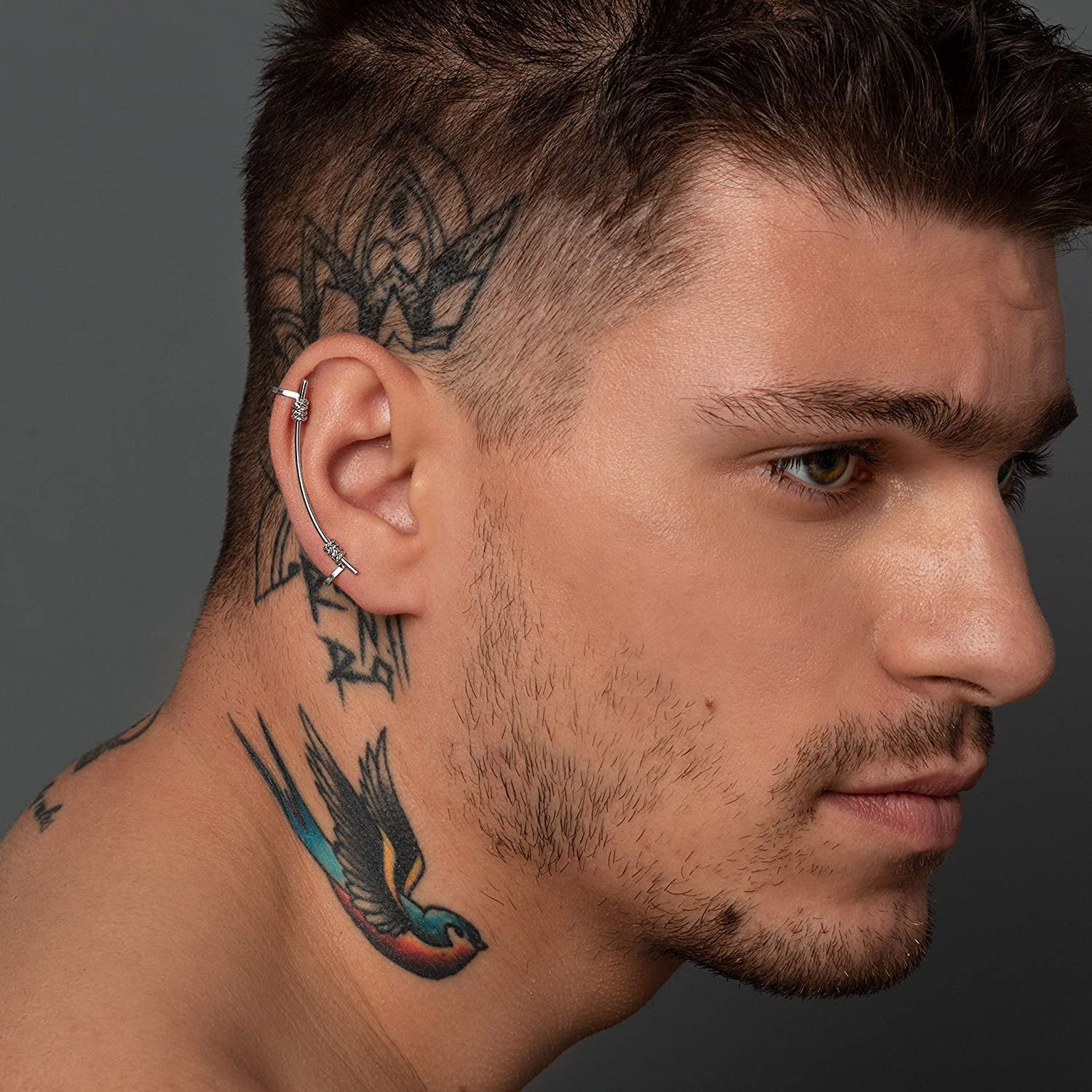 Pendientes de plata esterlina para hombres pendientes para hombres pendientes para hombres regalo para hombres regalo para novios regalo de cumpleaños joyería para hombres marido punk