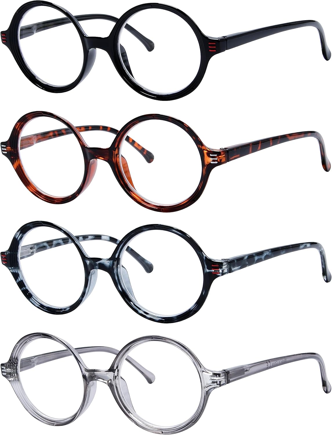 Eyekepper 4-pack Reading Glasses Women Small Lens Round Readers +1.75