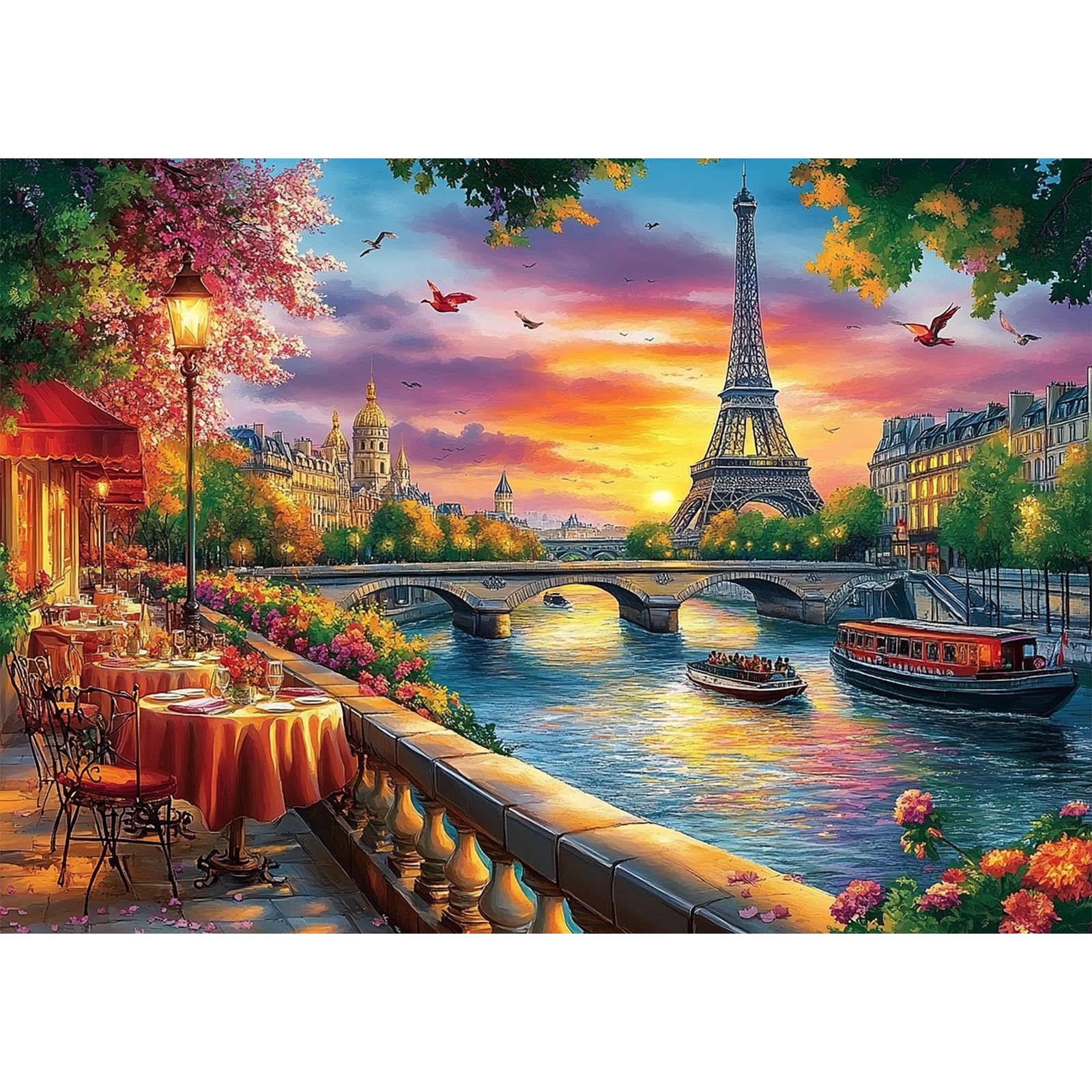 Kit Diamond Painting 5D Vista Parigi - Quadro Con Diamantini 40x30cm Per Decorazione Casa - Foto 8