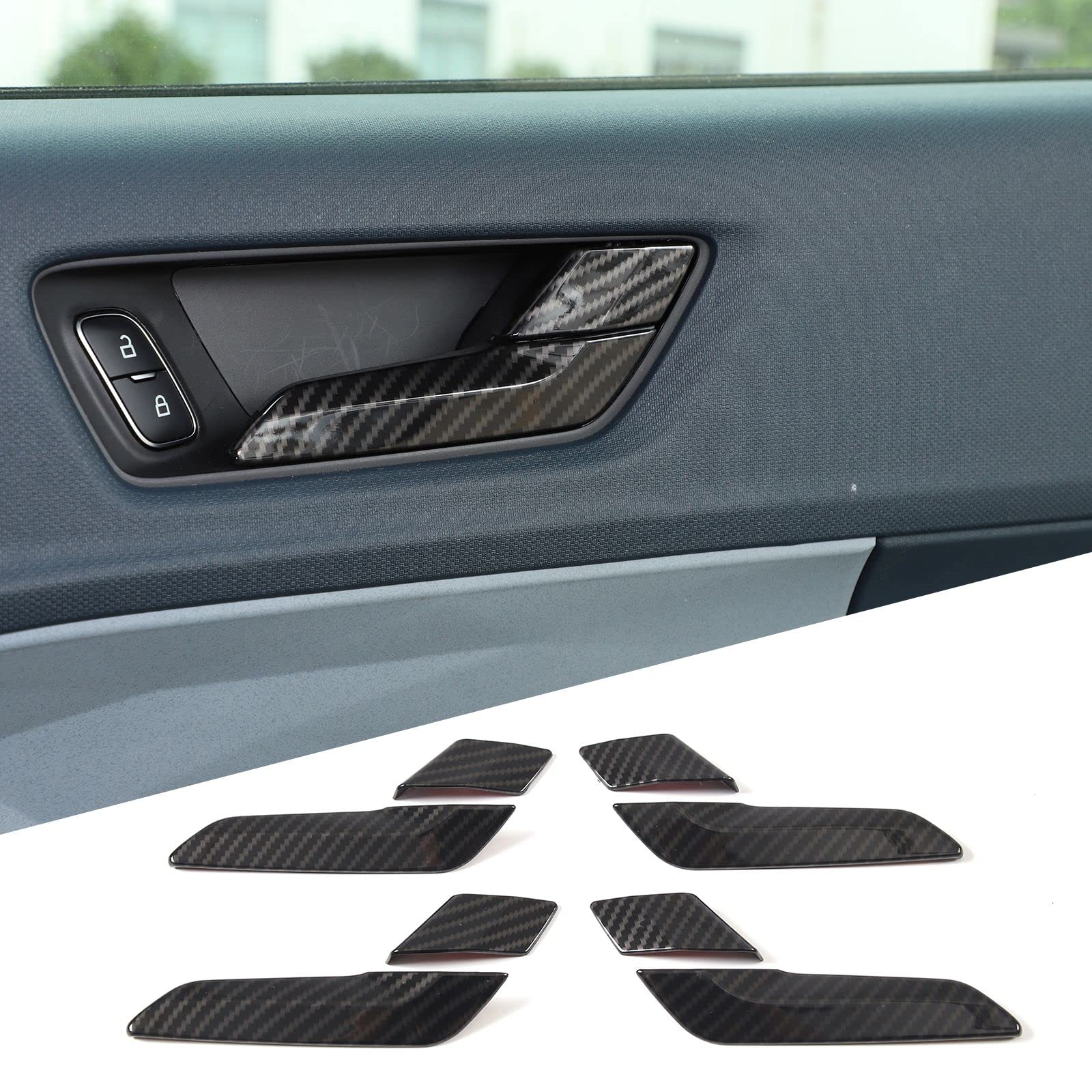 TOYCIDFG Car Inner Door Handle Cover Trim for Ford Maverick 2022-2024, Car Interior Decoration Trim Kits Accessories (Black)