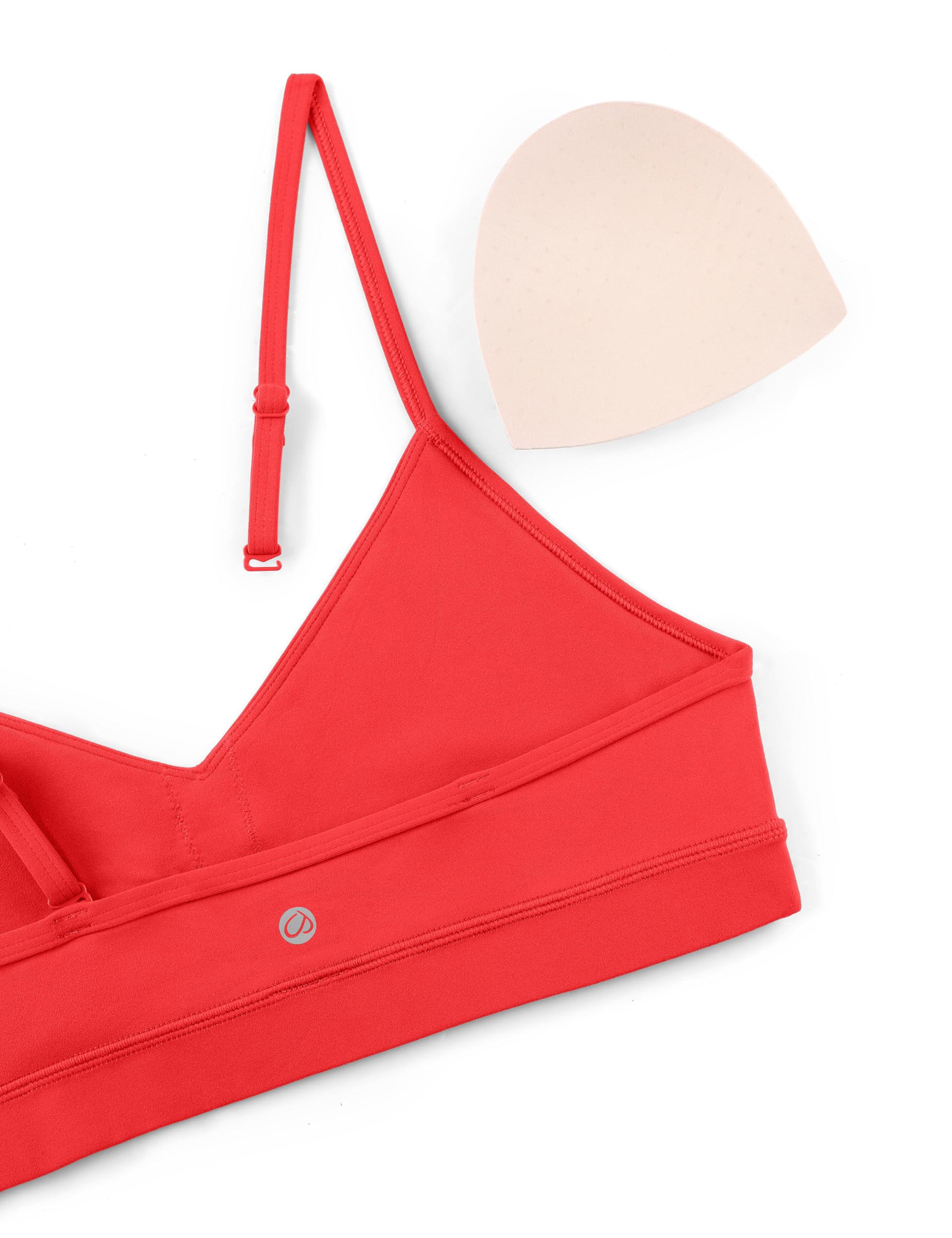 CRZ YOGA Butterluxe V Cuello Deportes Sujetadores para Mujer Ajustable Acolchado Yoga Sostén