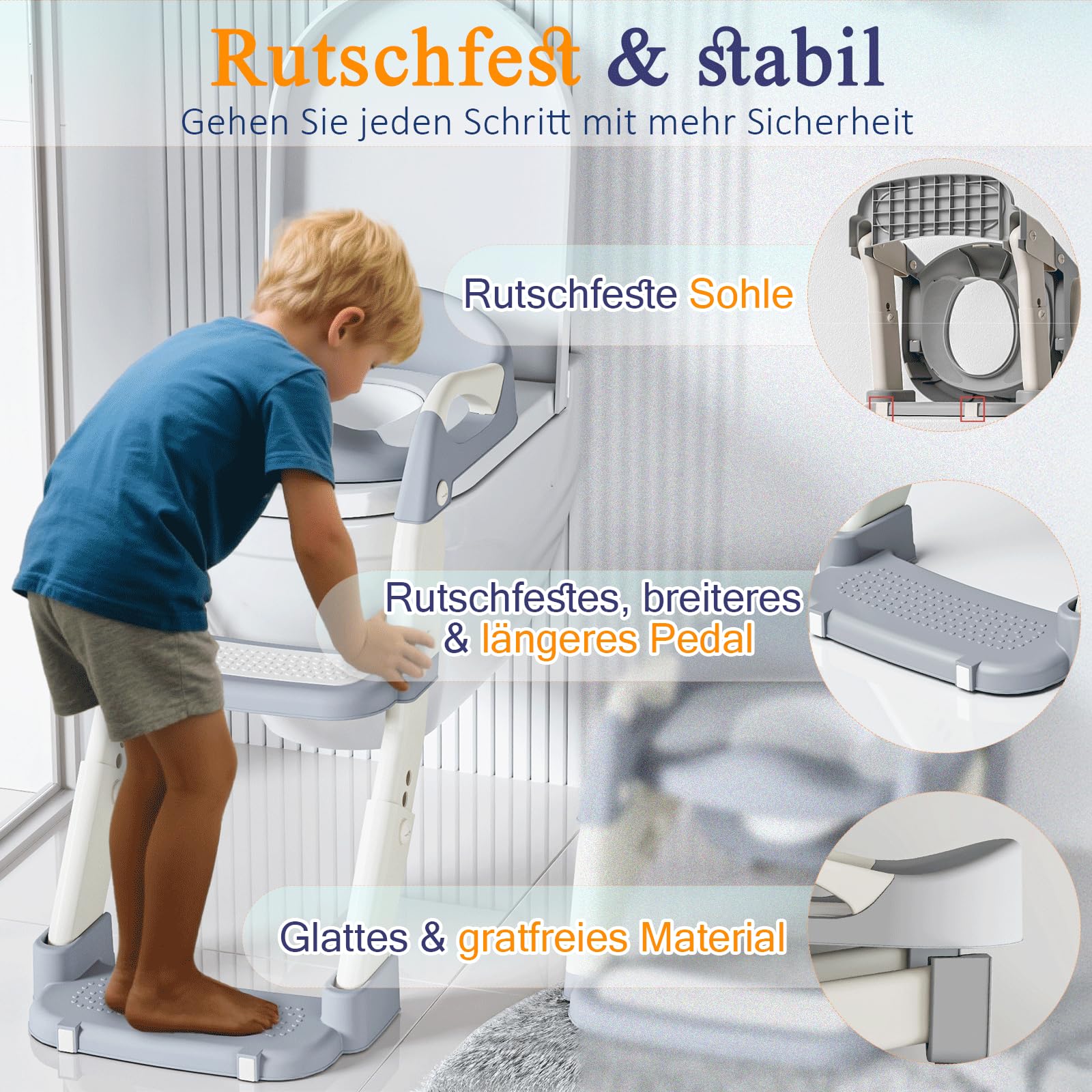 Scaletta WC per bambini, aggiornata toilette per bambini per ragazzi e ragazze