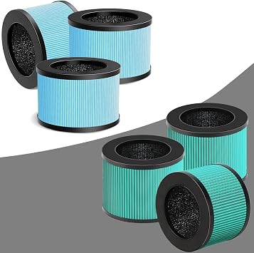 6Pack MK01 MK06 TZ-K1 Air Filter Replacement Compatible with MK01 MK06,DH-JH01,Tolife TZ-K1 Air Purifier,for FreAire HAP601/KN6391RGB,DH-JH01,MJ001H,MJ012H,EPI080 Air Purifier,4-in-1 True HEP