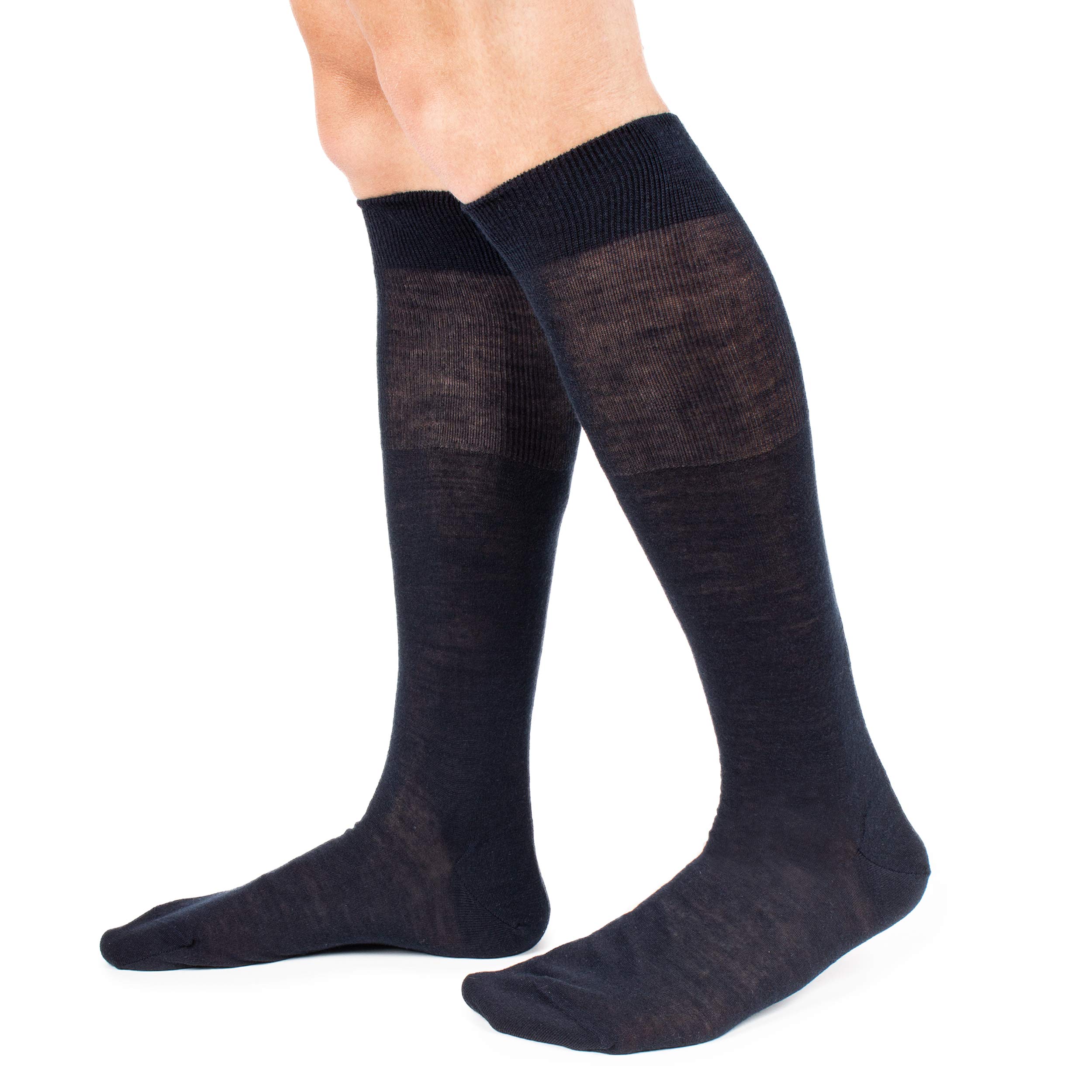 Ciocca Calze Lunghe Uomo Lisce in Lana Seta - 3/6 Paia - Made in Italy