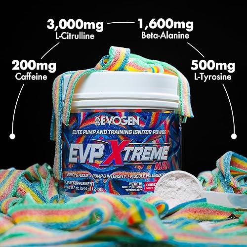 Miniatura 66 de Evogen EVP Xtreme NO - Polvo de preentrenamiento para hombres y mujeres Preentrenamiento sin azúcar con beta alanina, creatina y cafeína