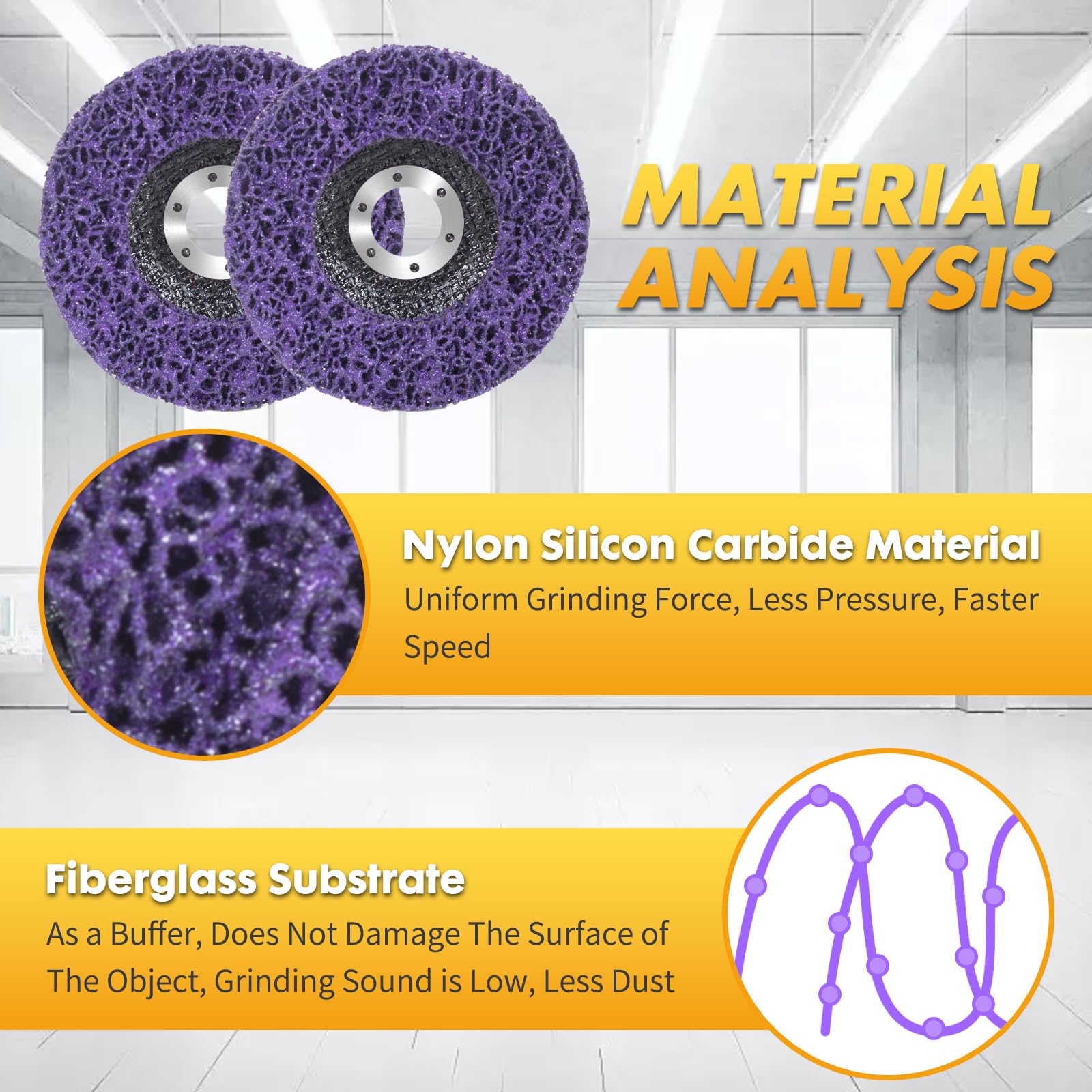 Confezione da 10 dischi abrasivi per smerigliatrice angolare, dischi abrasivi per ruggine, ossidazione, rimozione vernice, colore viola (10 x 5/8 - 10P)