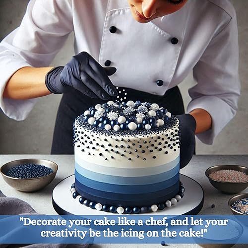 Miniatura 10 de Sprinkles - Confect - Gránulos para decoración de pasteles y cupcakes, paquete surtido de 5 gránulos de color azul cielo, mezcla de grageas, jimmies