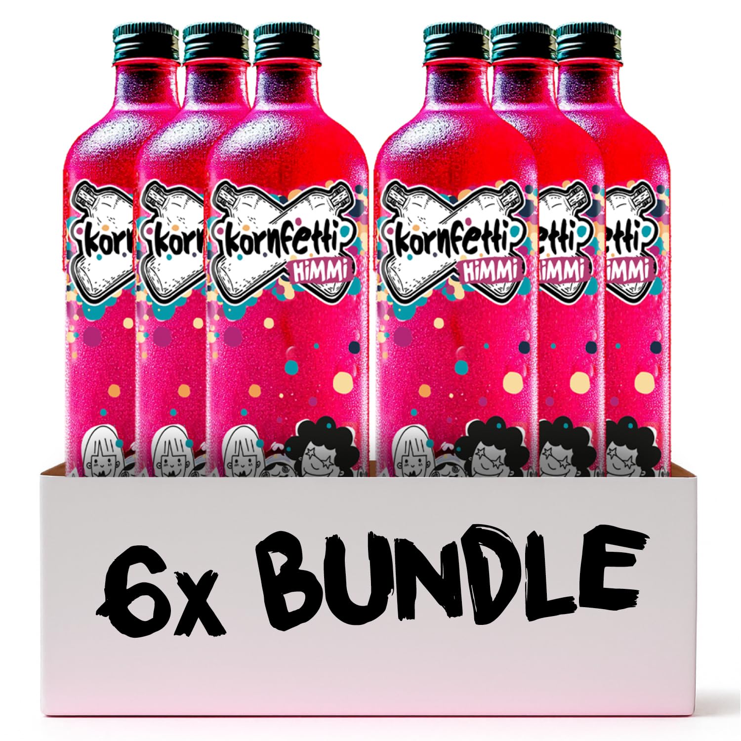 HIMMI 6x 700ml Himbeerlikör mit Limette