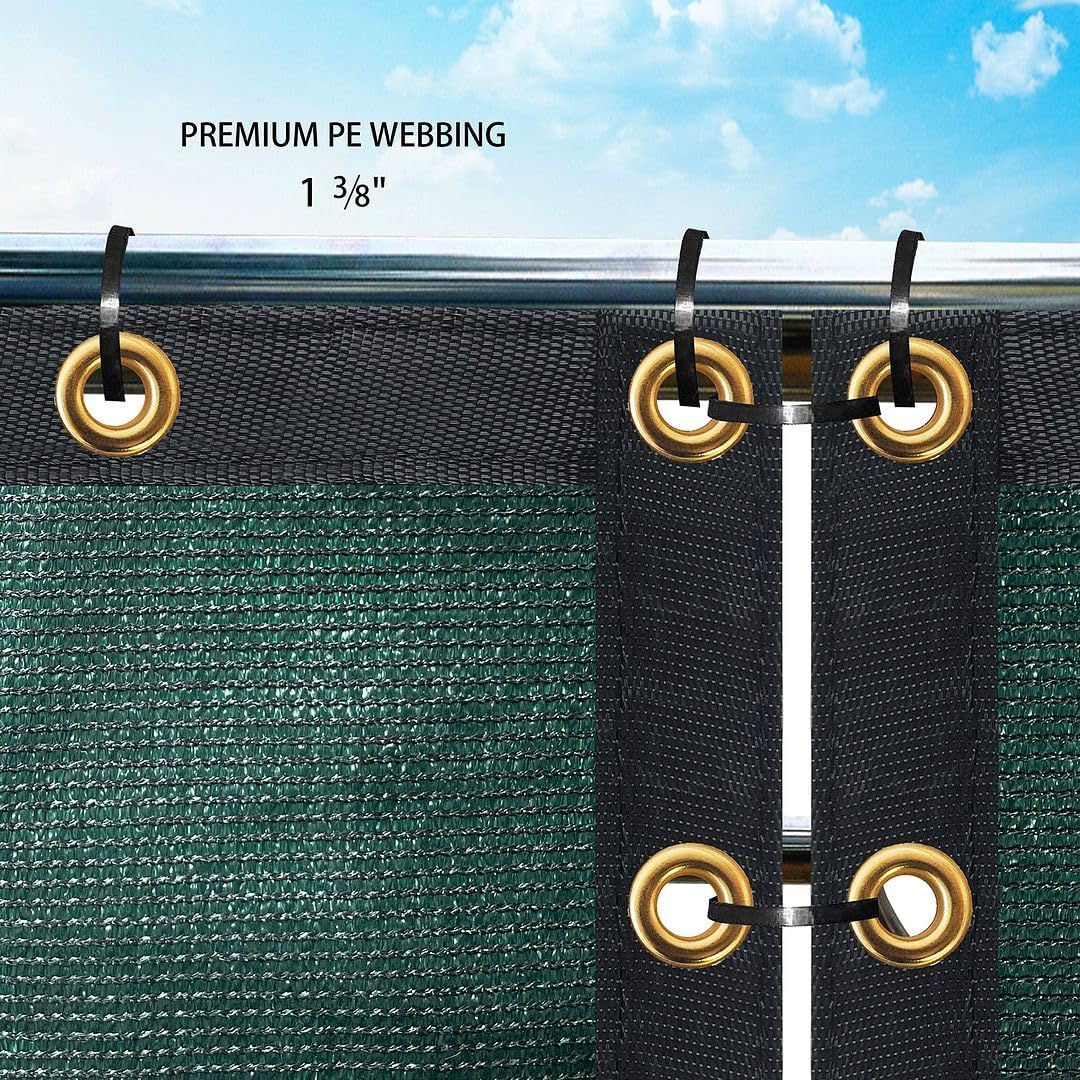 Houssity Green 2' x 22' Balcony Deck Fence Privacy Screen Cover Panel Shade Cloth Fabric for Chain Link Fence Patio Pool Railing Driveway Walkway Porch Playground Dog Kennel Residence Commercial Use