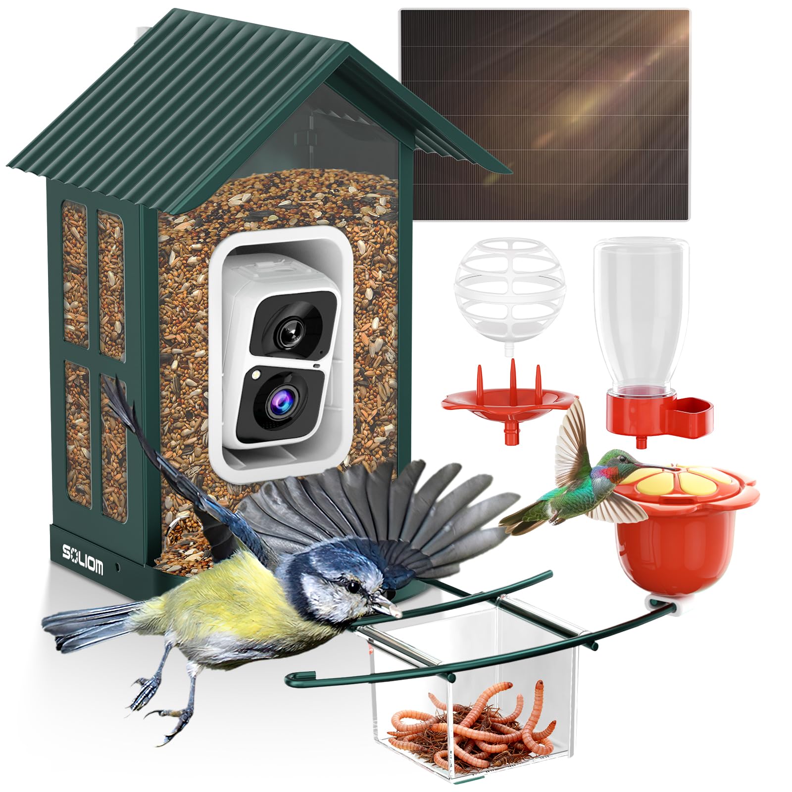 SOLIOM BF08 Bird Feeder Camera