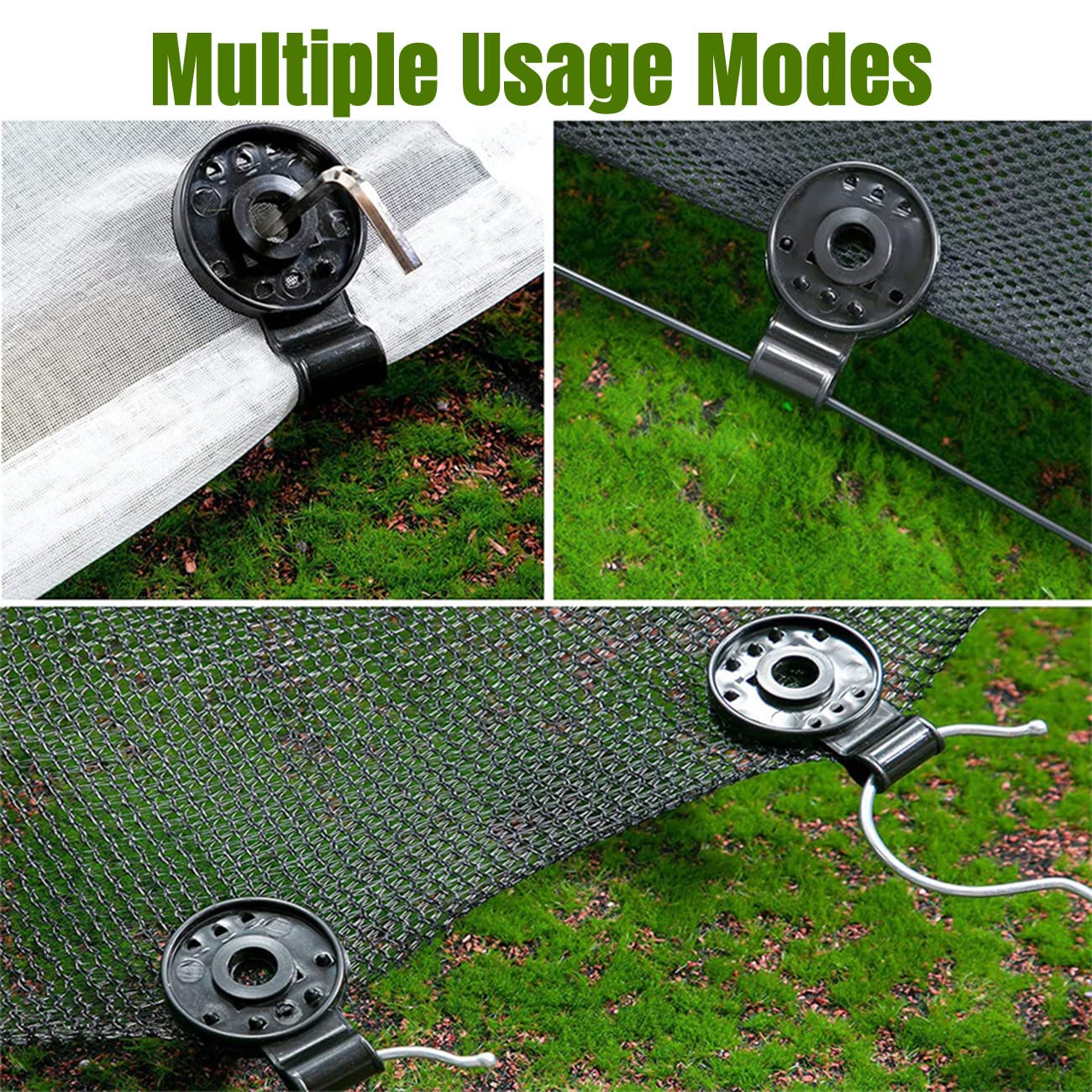 Lot De 50 Clips Pour Tissu D'Ombrage - Fixations Plastique Robustes Jardin, Serre, Auvent - 7