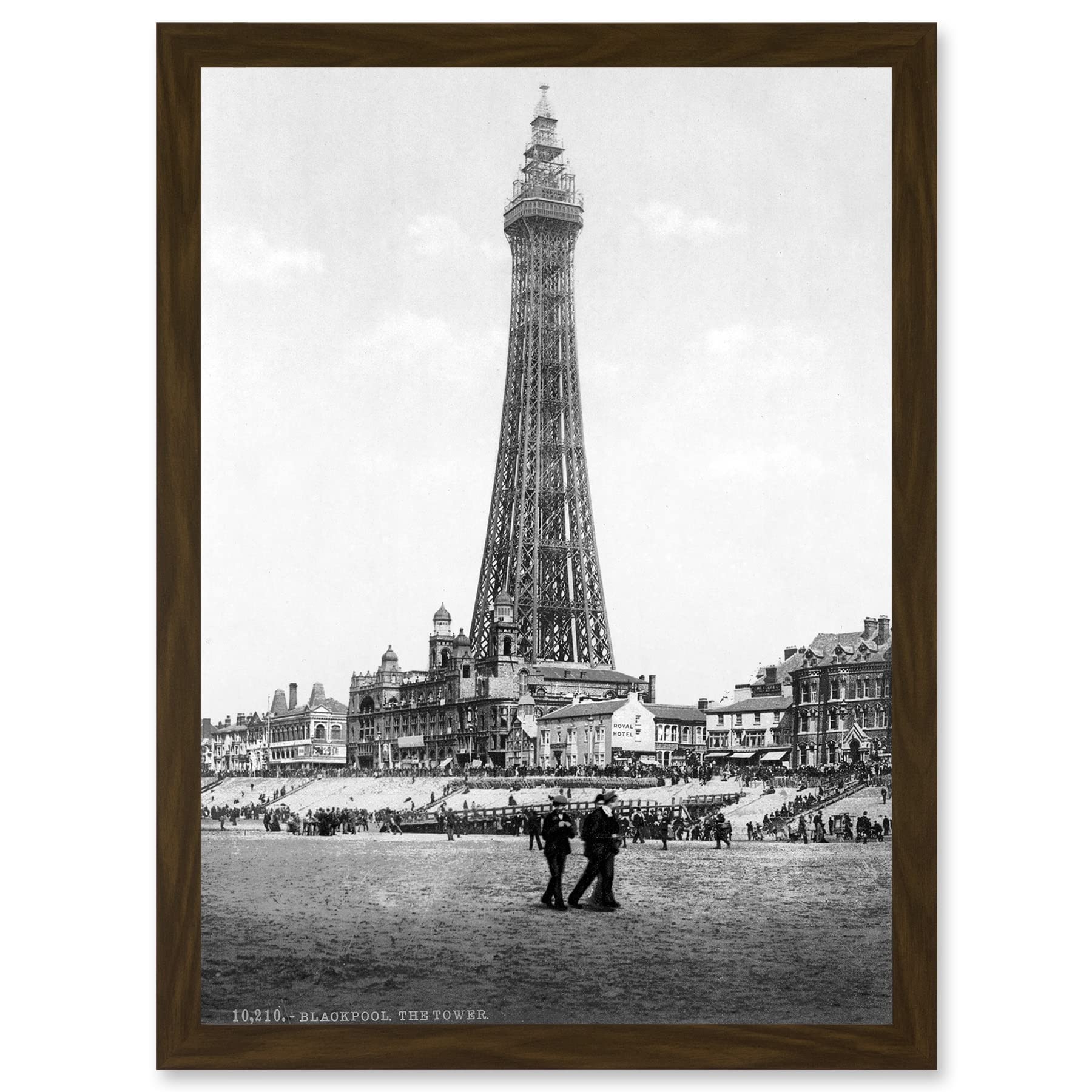 Artery8 Vintage Photo Blackpool Tower England UK History Artwork Framed Wall Art Print A4