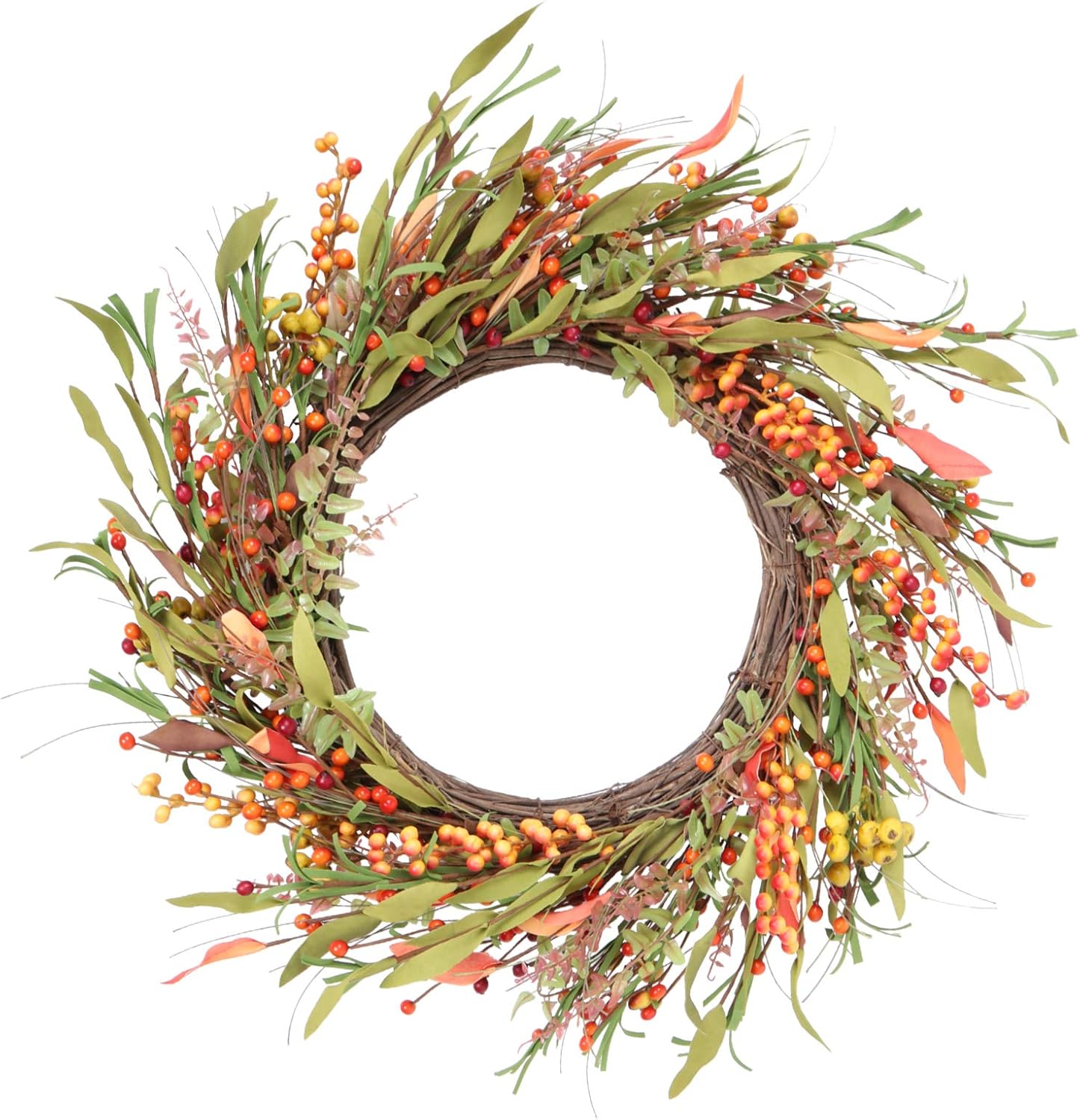 AOLIGE 22" Artificial Winter Wreath for Front Door Large