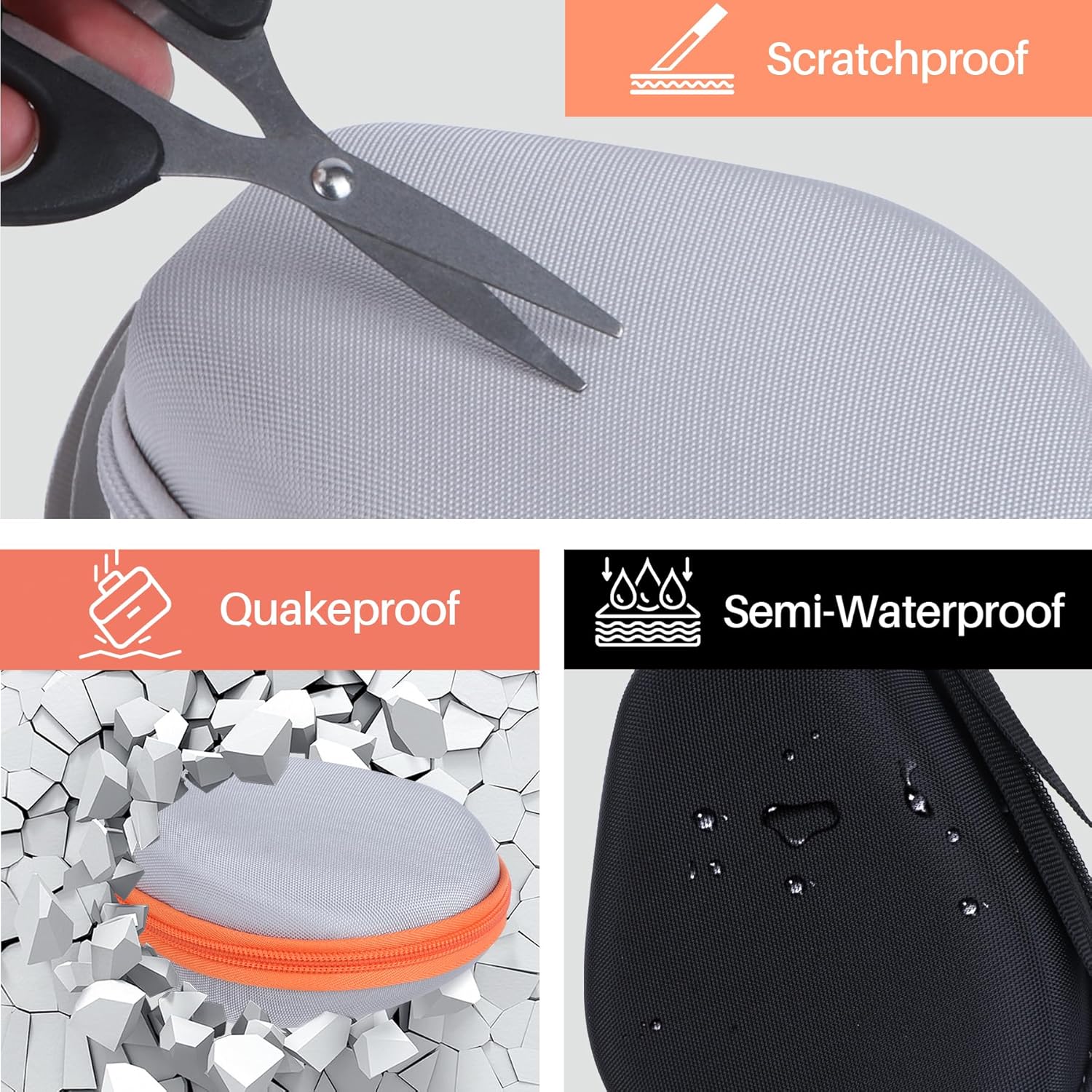 Storage Case Compatible with SHOKZ New OpenRun Pro 2/ Mini/OpenRun 1/ OpenSwim/OpenMove Open-Ear Sport Headphones (Black Case) - Image 7