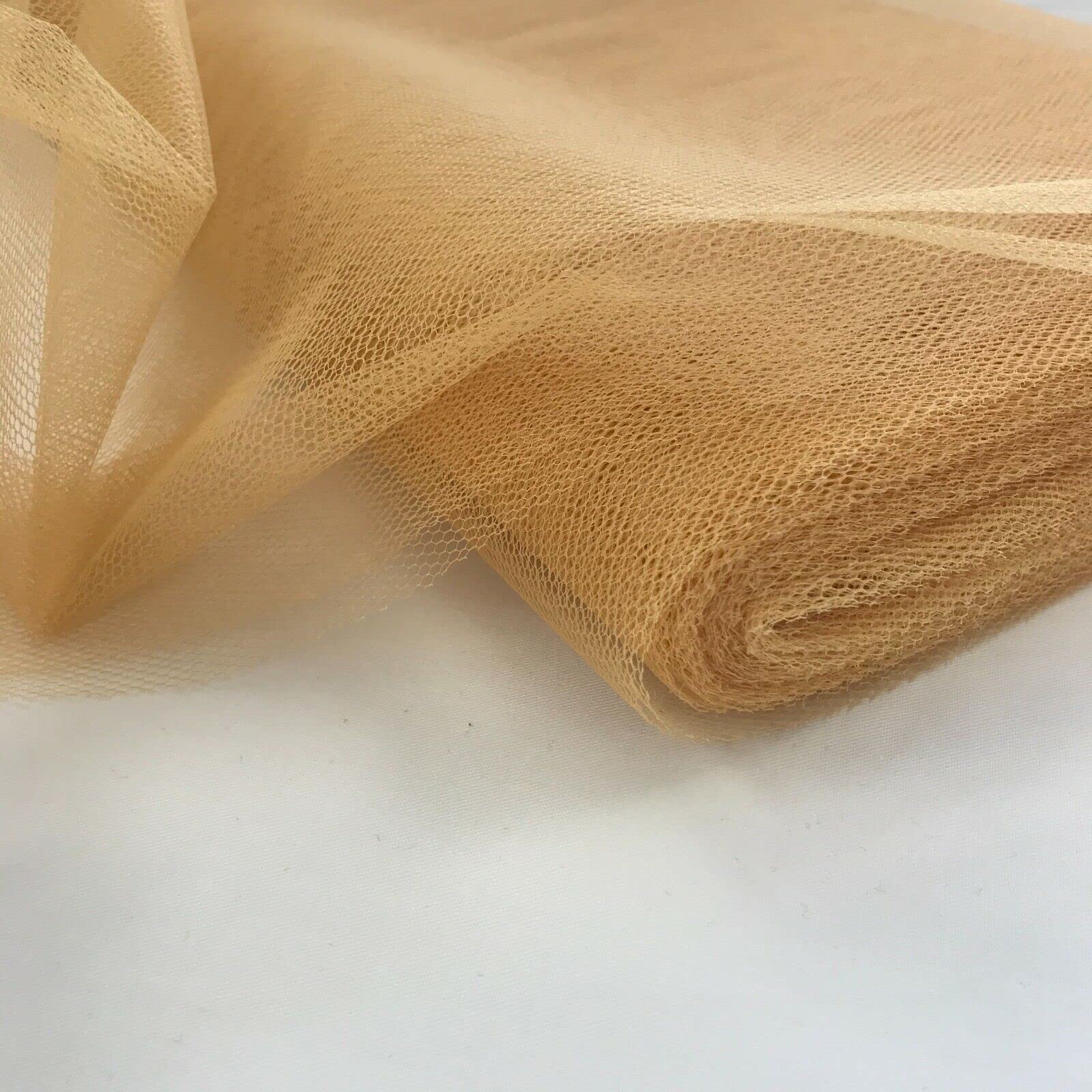 Gold Dress Net 140Cm Tulle, Dancewear, Bridal, Veil, Fancydress, Door Bows (Per Metre) (Gold)