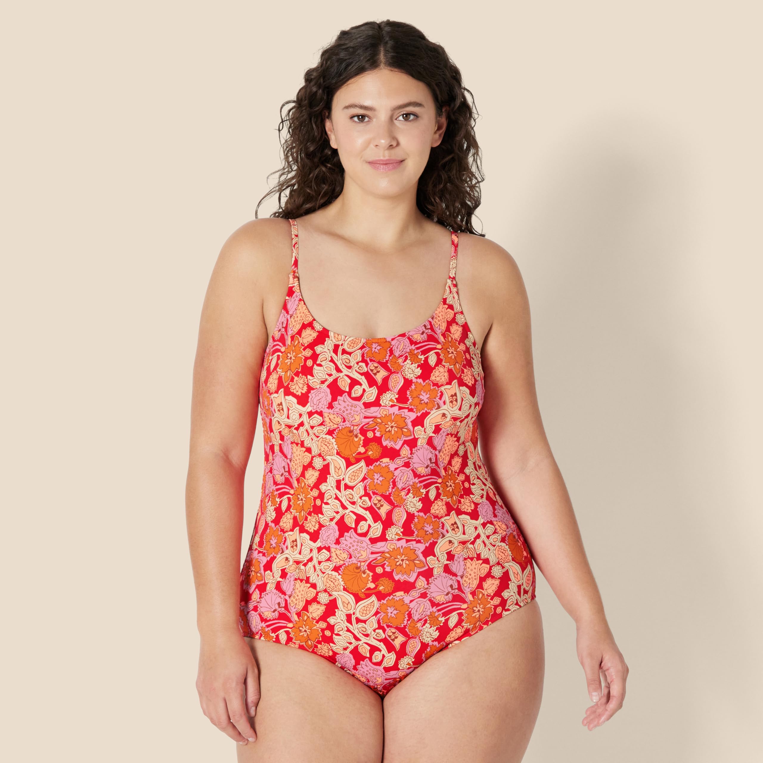 Amazon Essentials Costume Intero con Spalline Sottili Donna