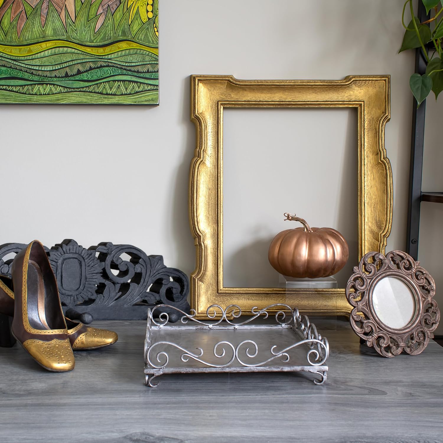 Amaco Rub and Buff Antique Gold, Gold Leaf, Silver Leaf & Ebony 4 0.5oz/15ml Gilding Wax for Wood, Metal, Glass, Furniture, Frames & Crafts – Smooth, Waterproof Finish with2 5"x7" Microfiber Cloths