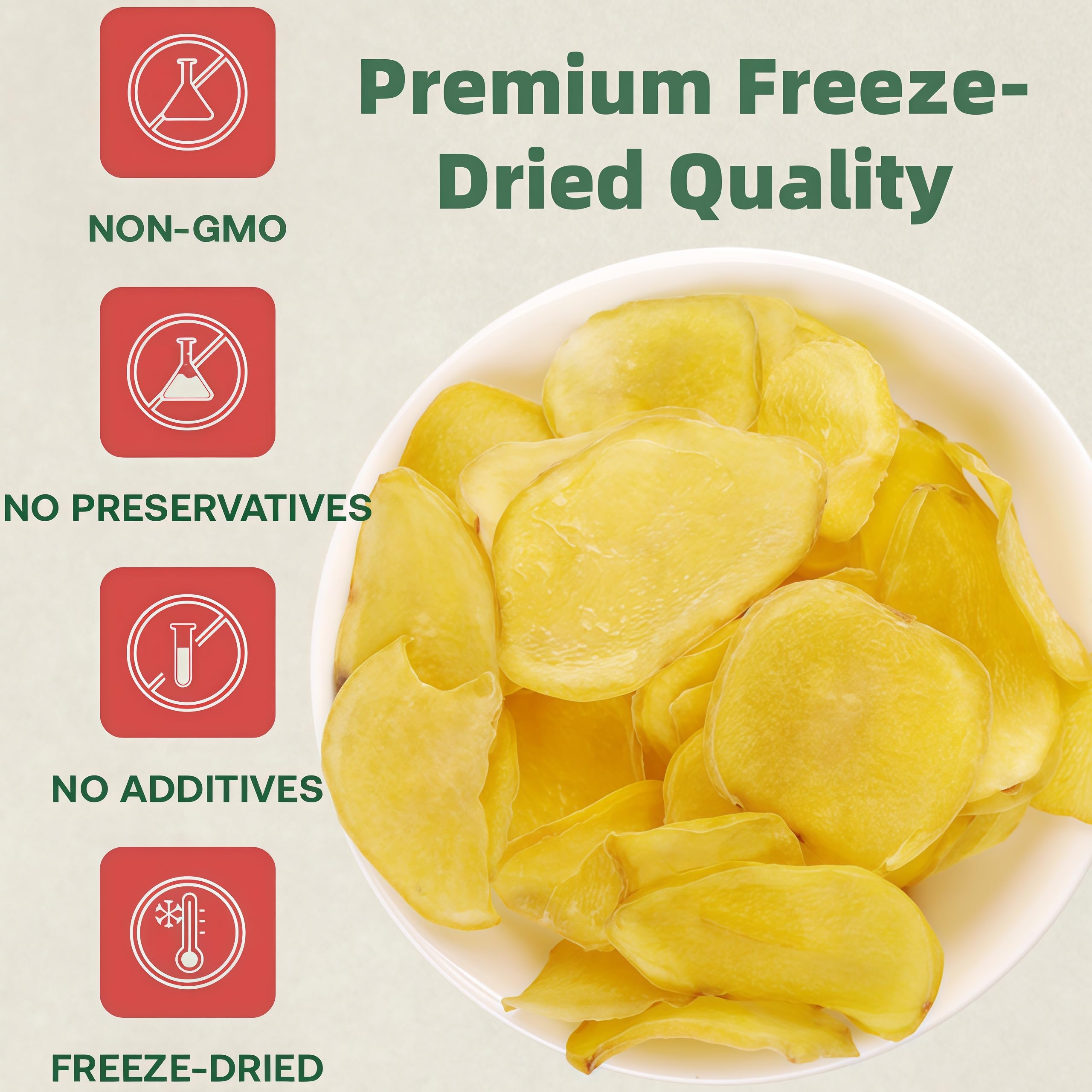 Dehydrated Potato - 350g 12.35oz Quick-Rehydrating Chunks for Soups, Stews, Potato Cakes & Home Fries | Long-Term Pantry Staple | Dried Vegetables Premium Freeze-Dried Fruits, Natural Snack
